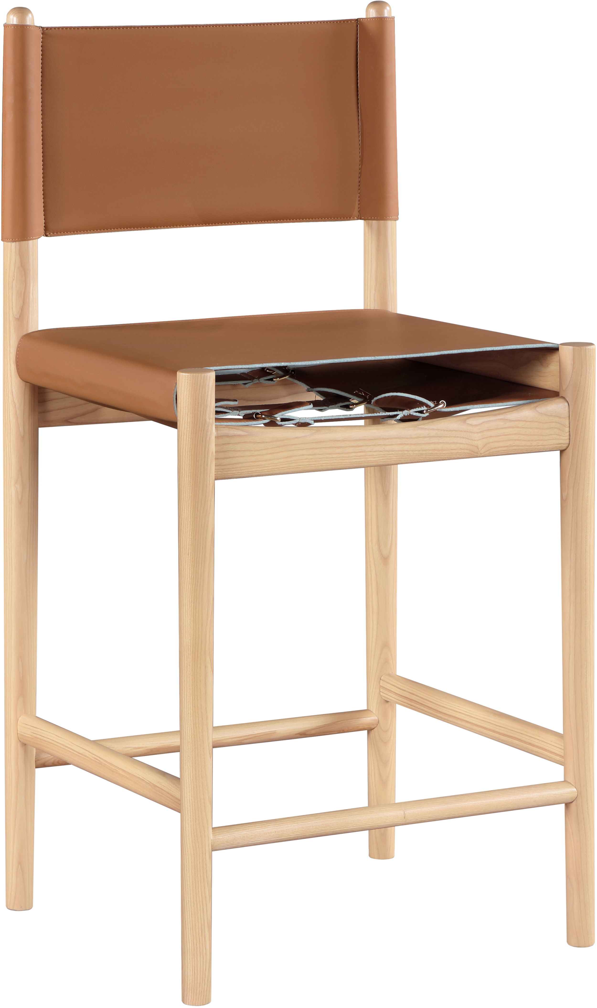 Rawlins - Vegan Leather Counter Stool - Cognac