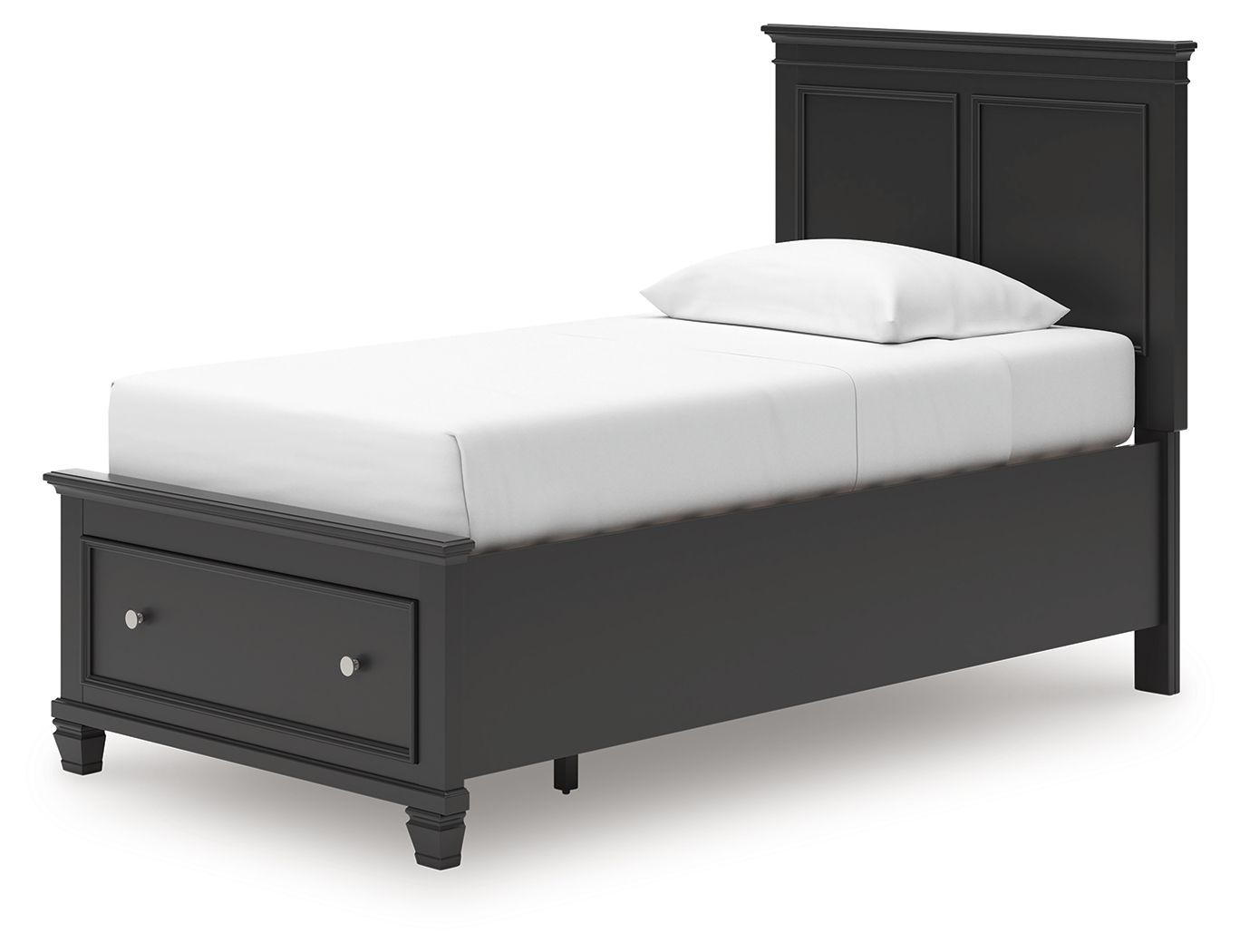 Ashley Furniture Lanolee - Twin Panel Storage Bed - Black - Image 6