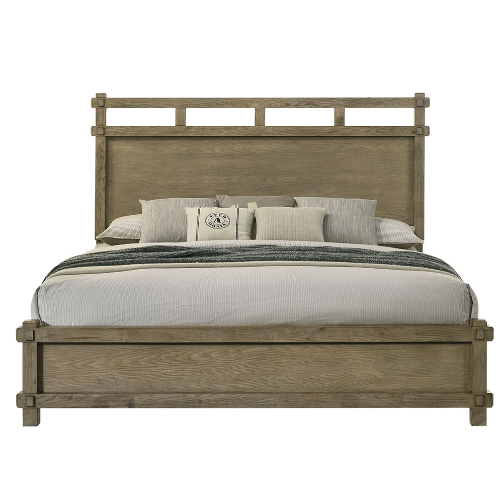 Colton - Queen Bed - Antique White Oak, dark brown, view 8