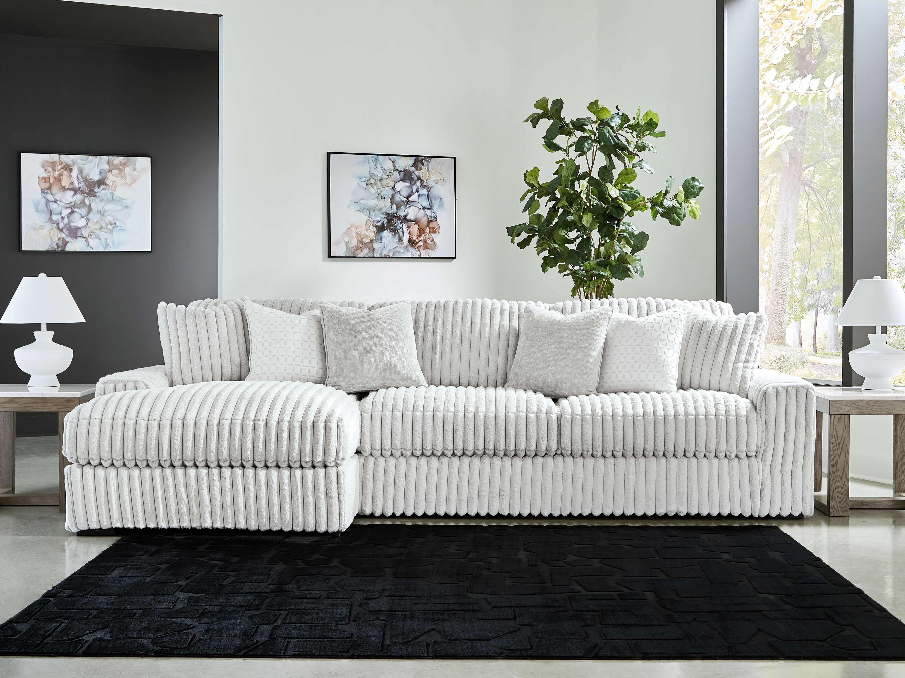 Stupendous - 2-Piece Sectional With LAF Corner Chaise - Alloy
