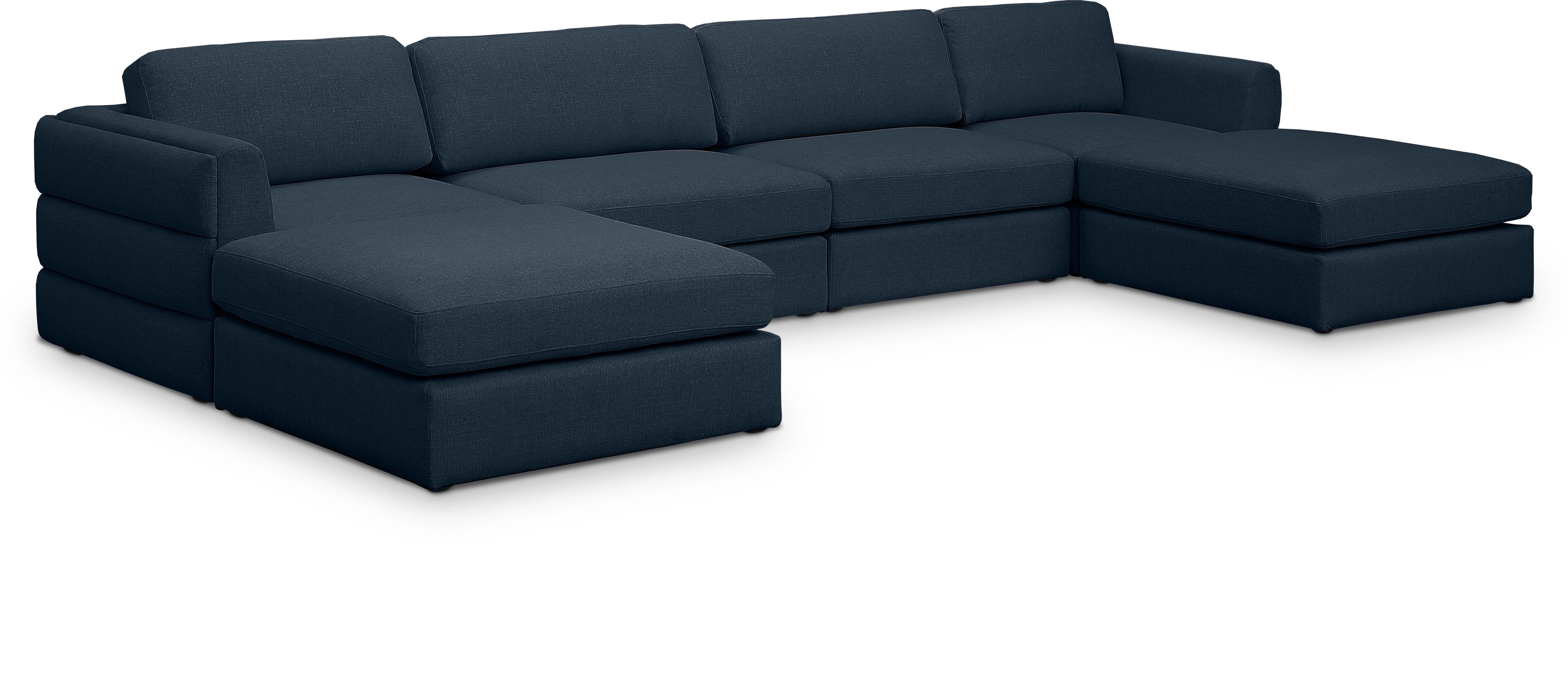 Beckham - 6 Piece Double Chaise Modular Sectional - Navy