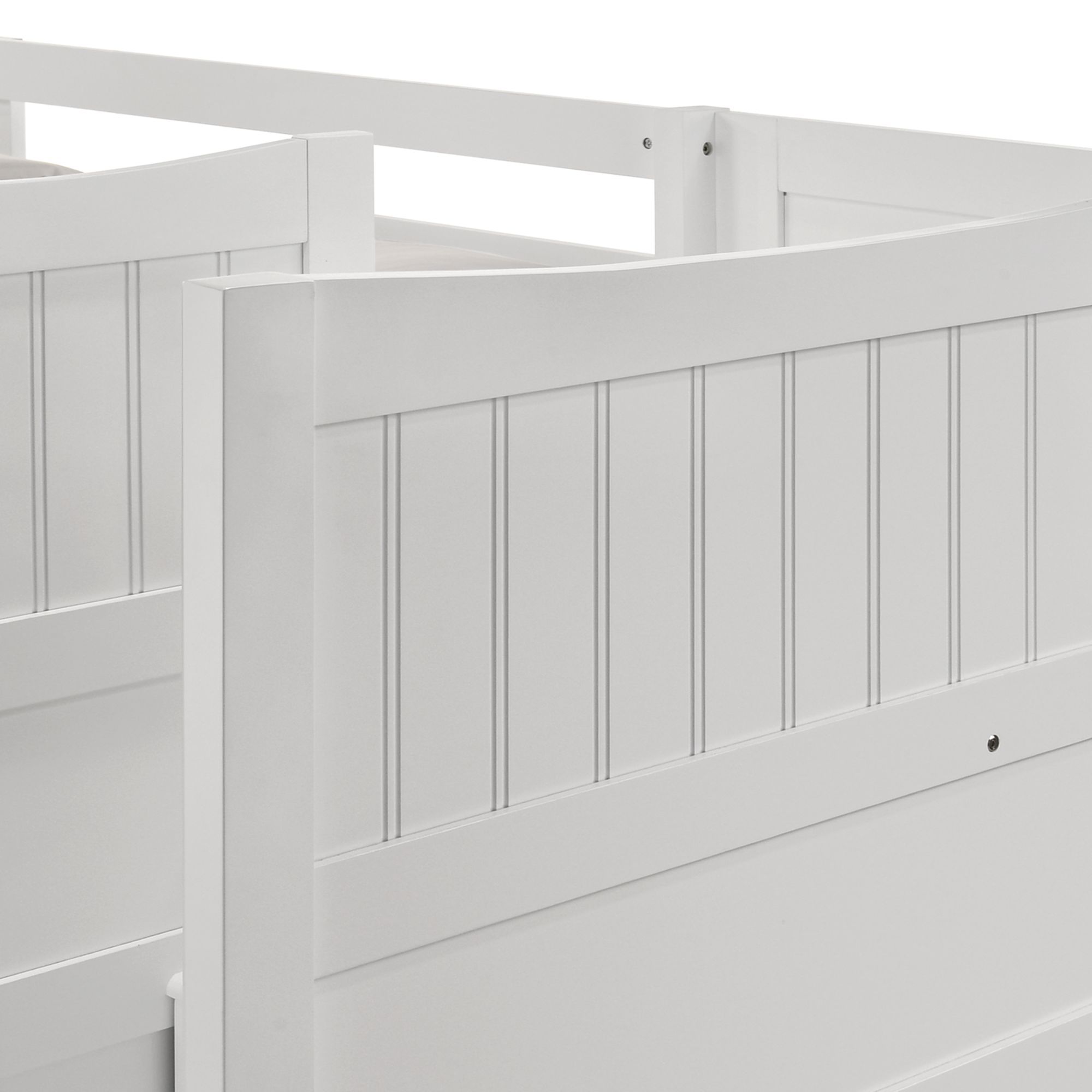 Sami - Twin Over Full Step Bunk With Right Headboard - White