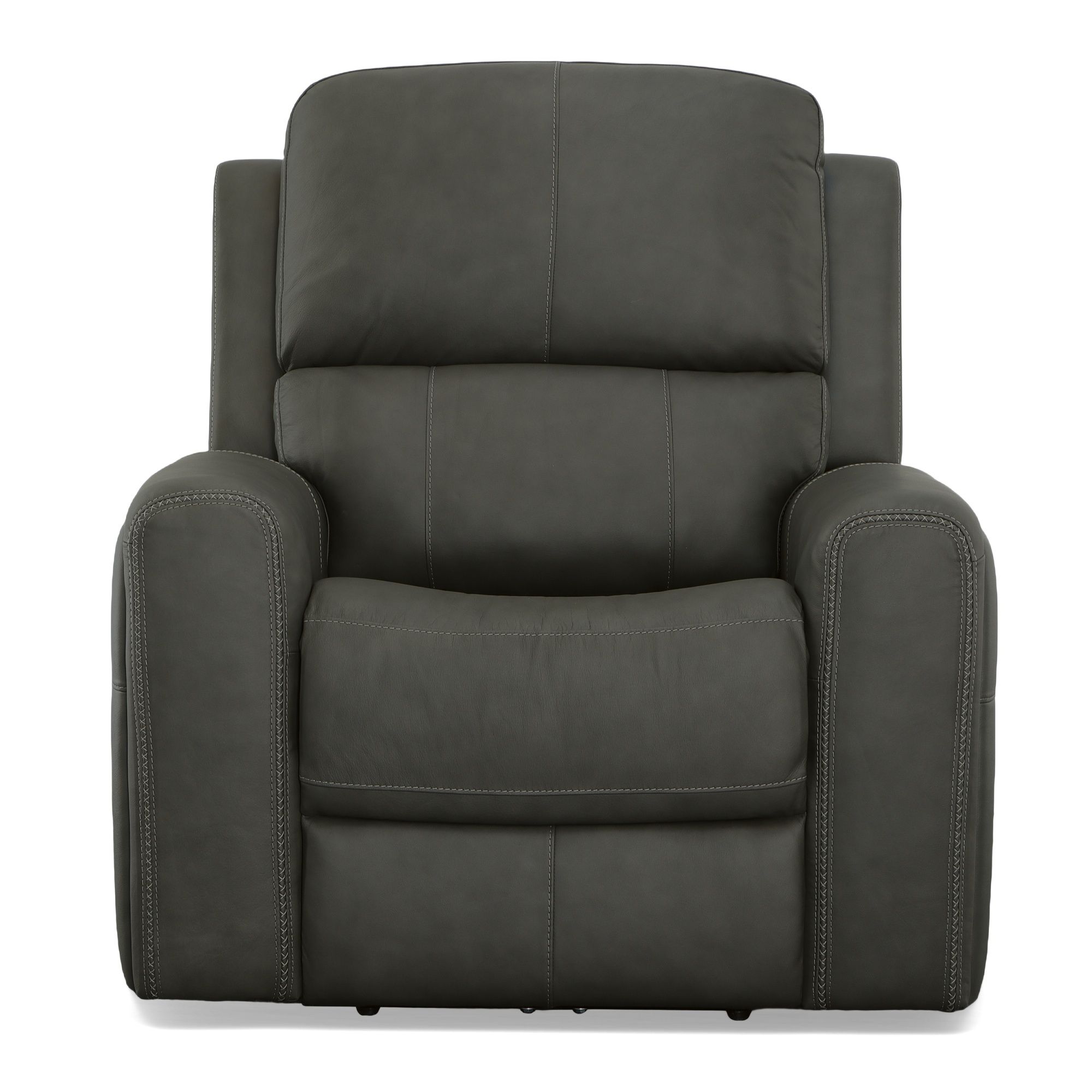 Linden - Power Recliner With Power Headrest & Lumbar - Charcoal, dark gray, view 3