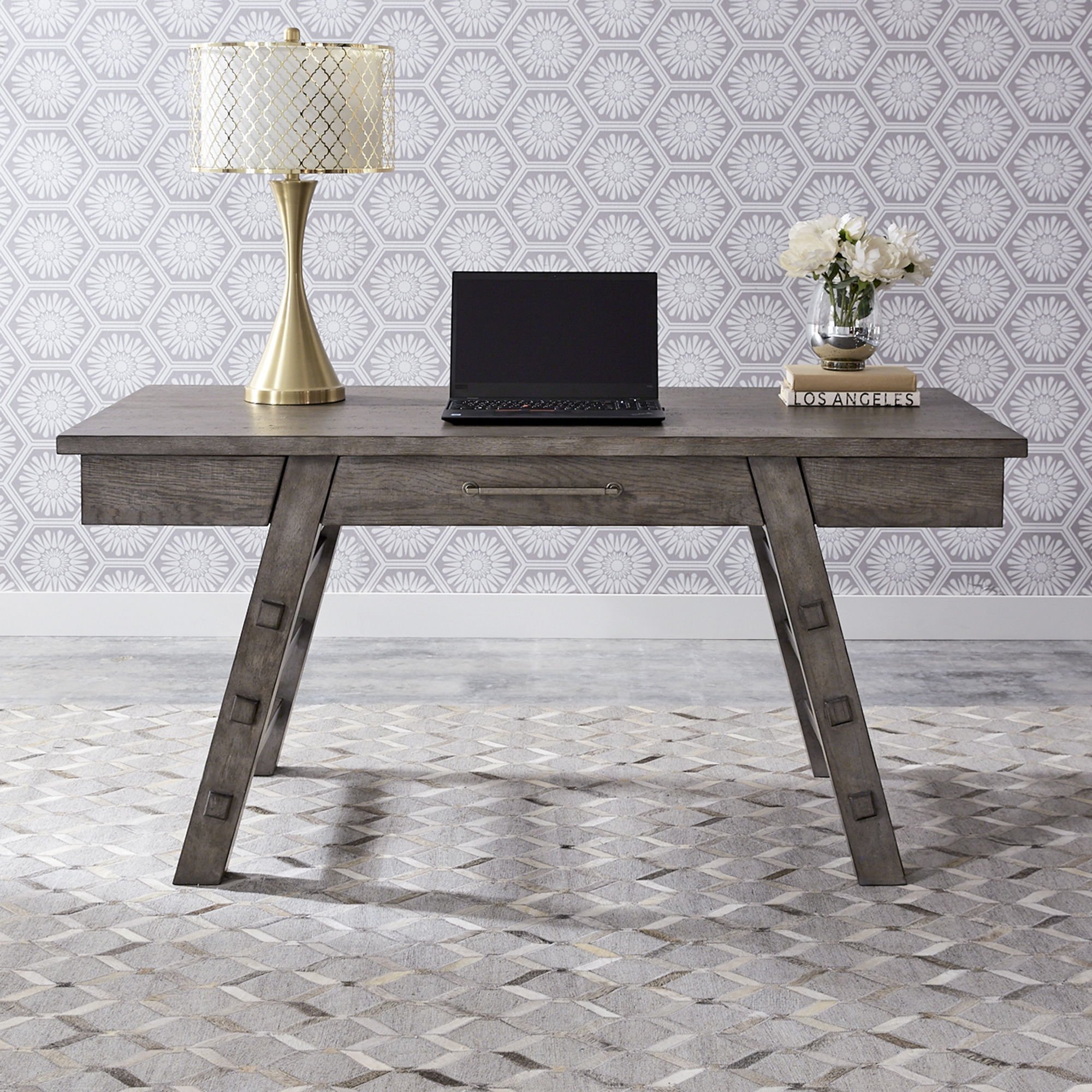 Liberty Furniture Modern Farmhouse - Writing Desk - Gray