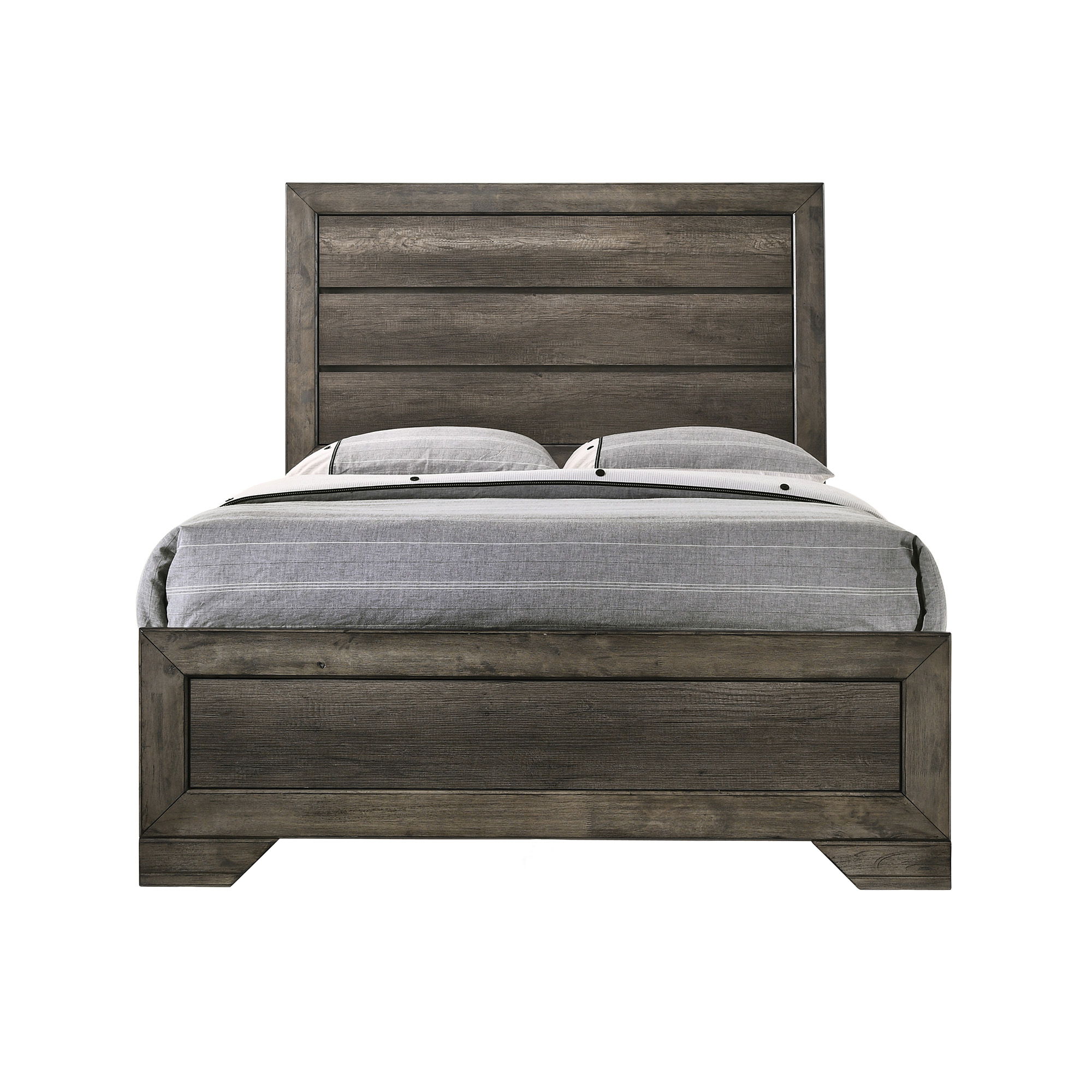 Nathan - Youth Full Panel Bed - Gray Oak Finish