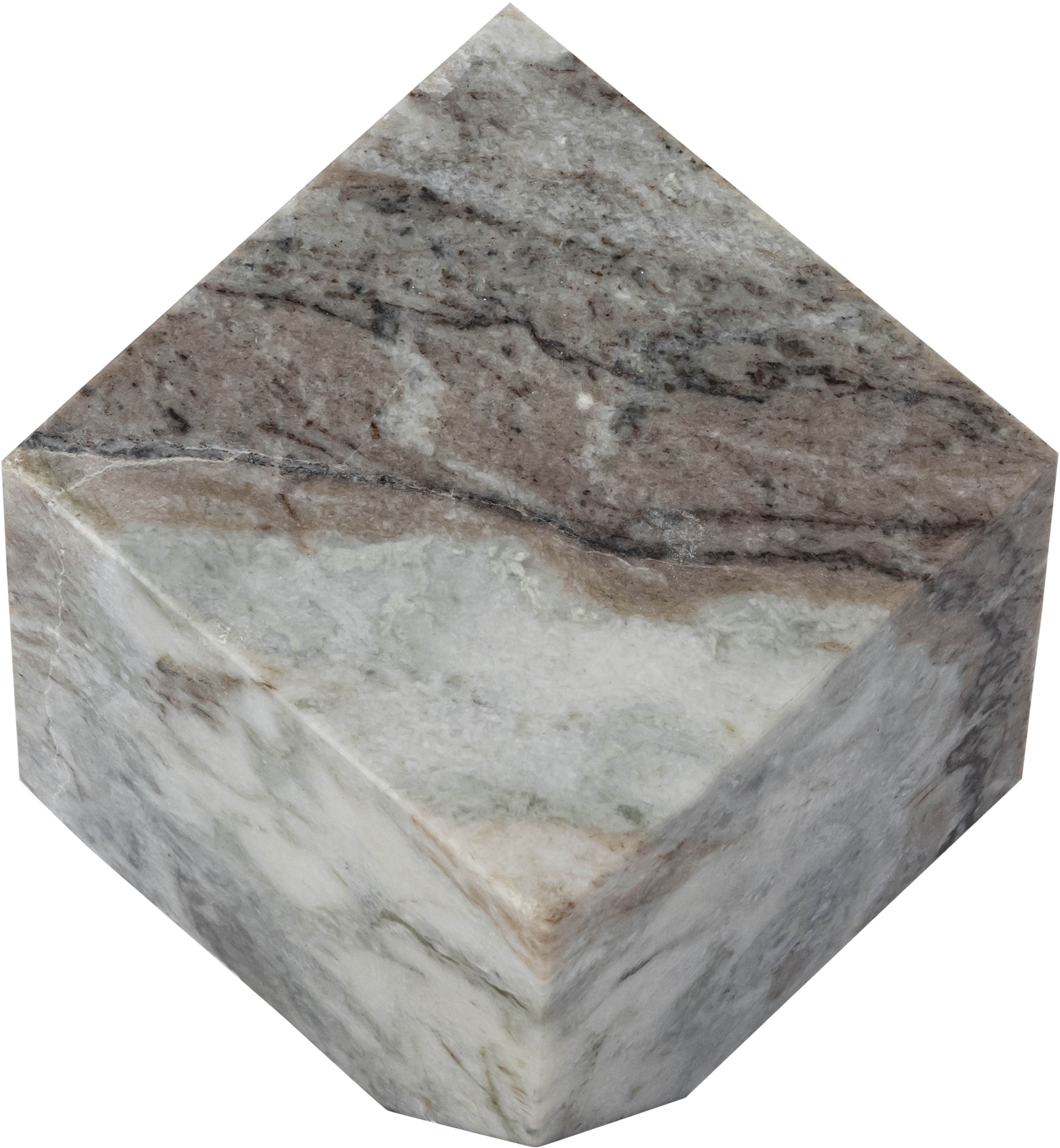 Block - Marble Decorative Cube - Brown