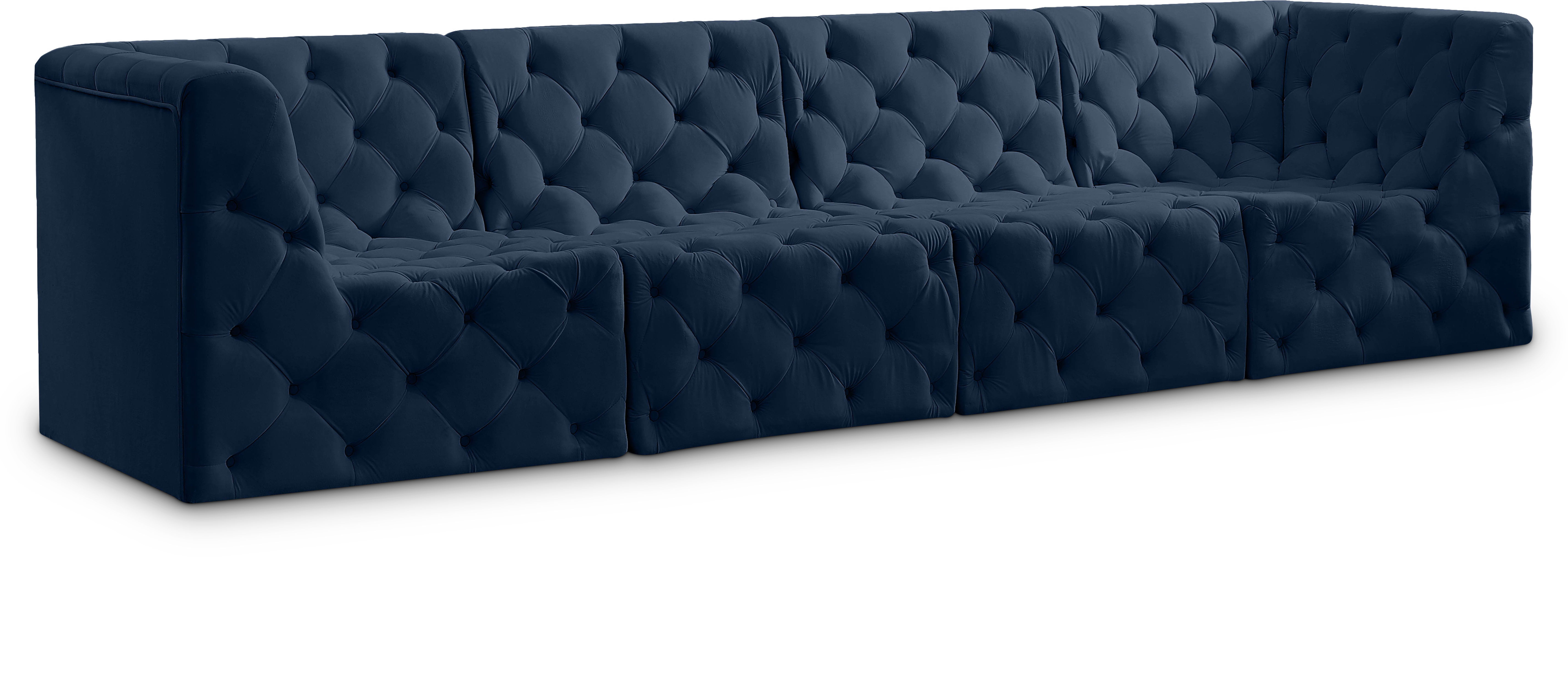Tuft - 4 Seat Modular Sofa - Navy