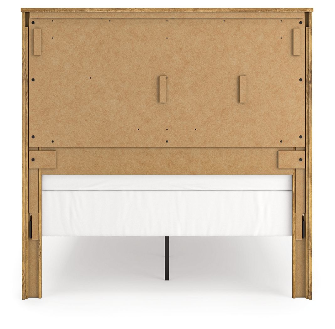 Ashley Furniture Maystonna - Queen Crossbuck Panel Bed - Brown - Image 6