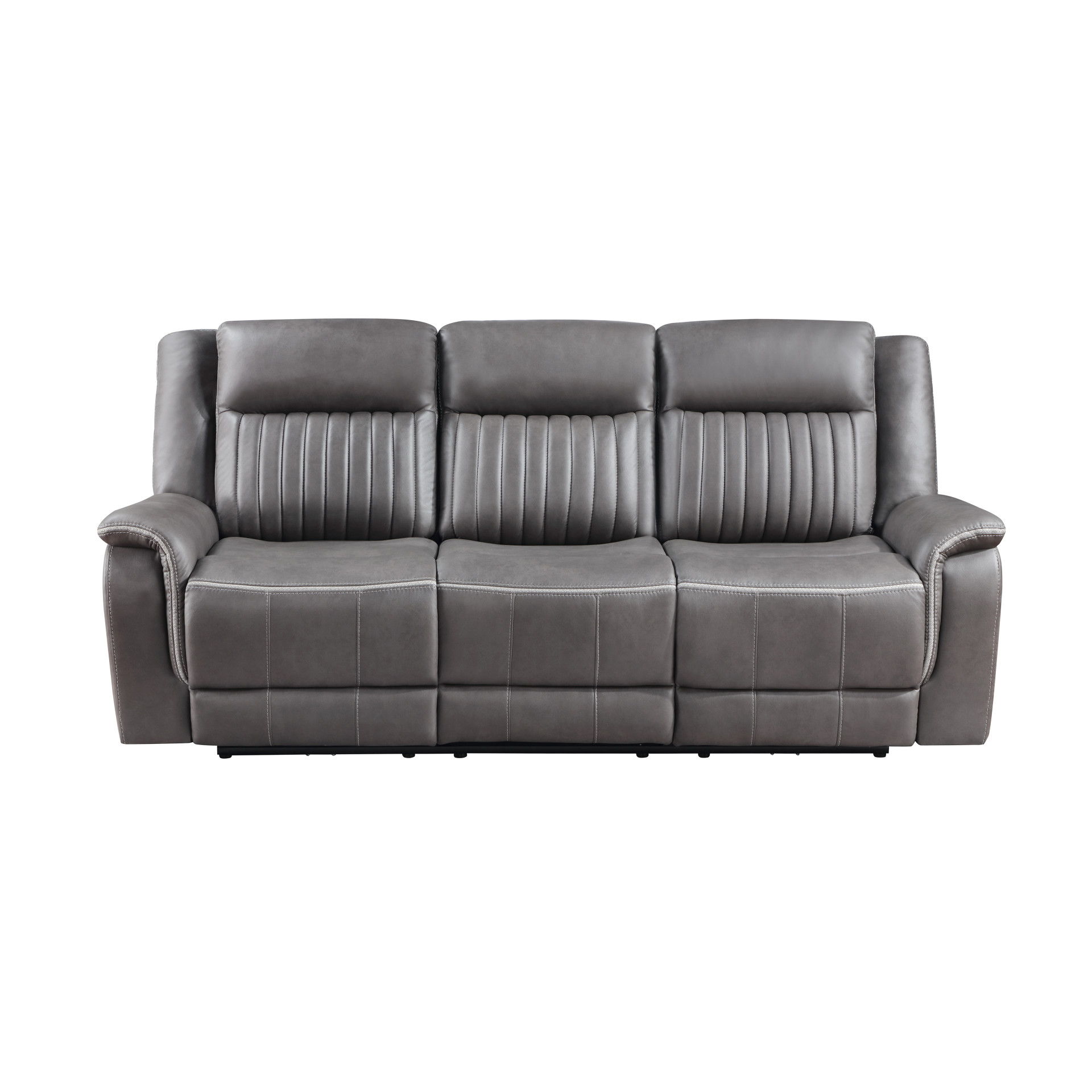Enzo - Sofa With Dual Recliner - Gray