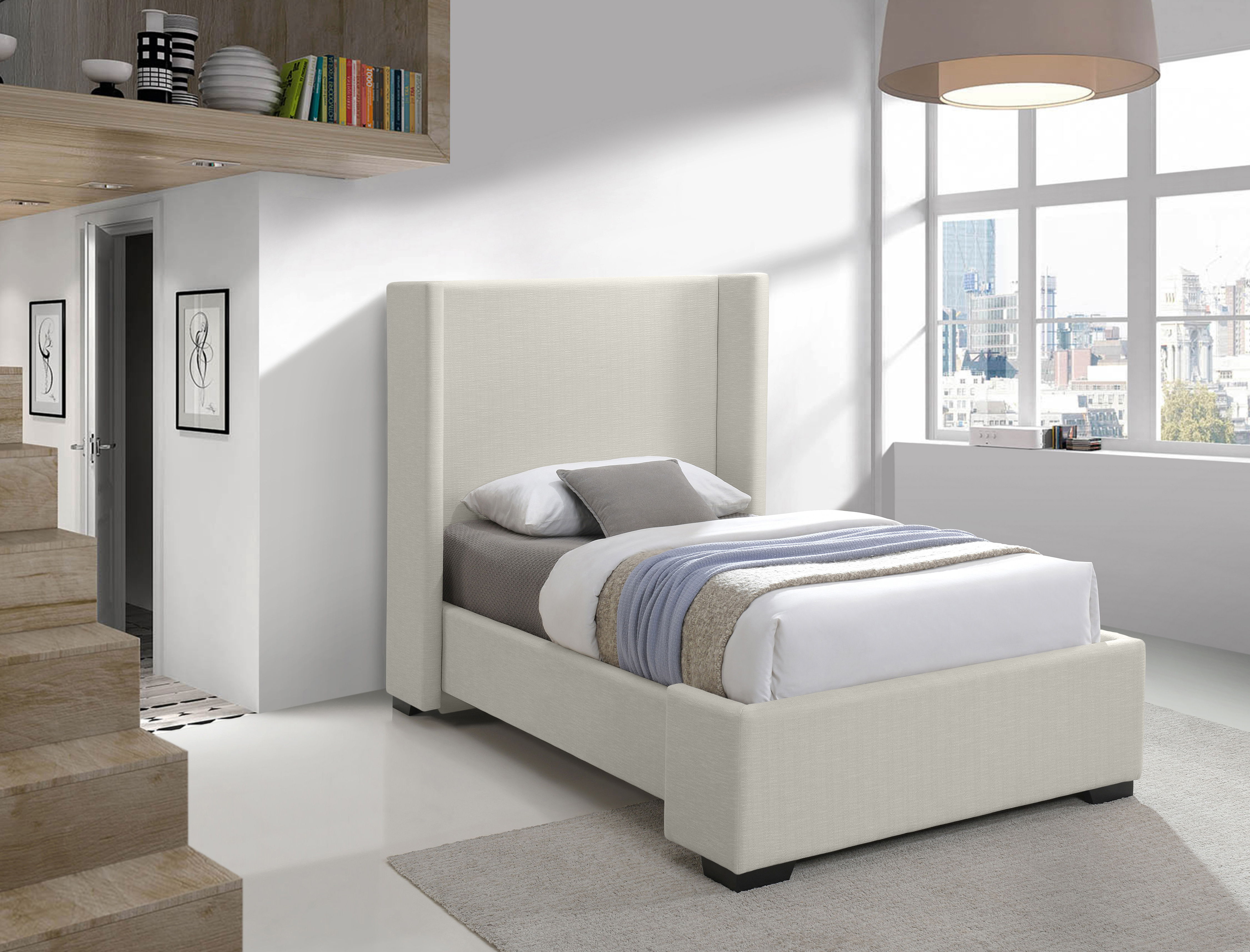 Oxford - Twin Bed - Beige