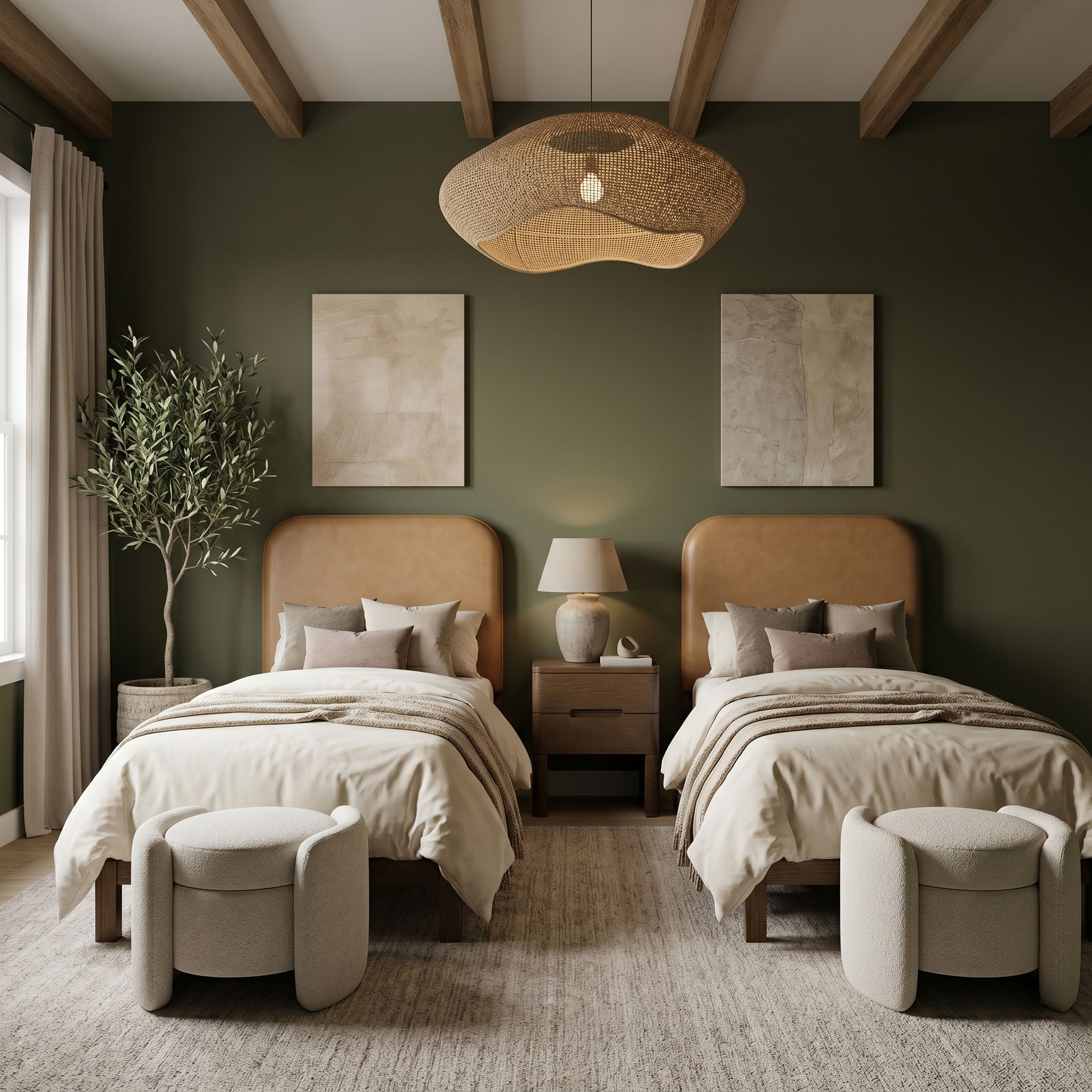 Caswell - Upholstered Twin Bed - Brown