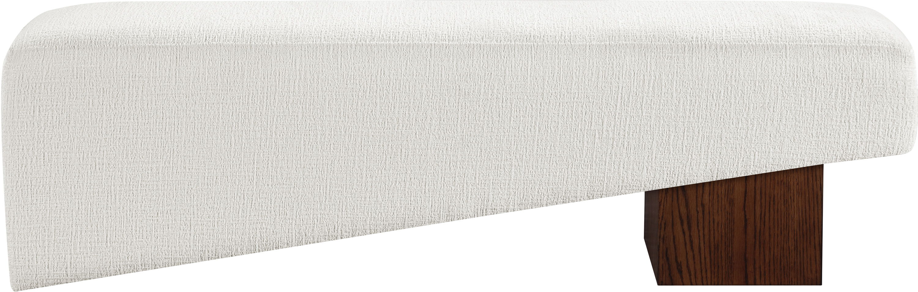 Alora - Bench With Brown Base - Cream