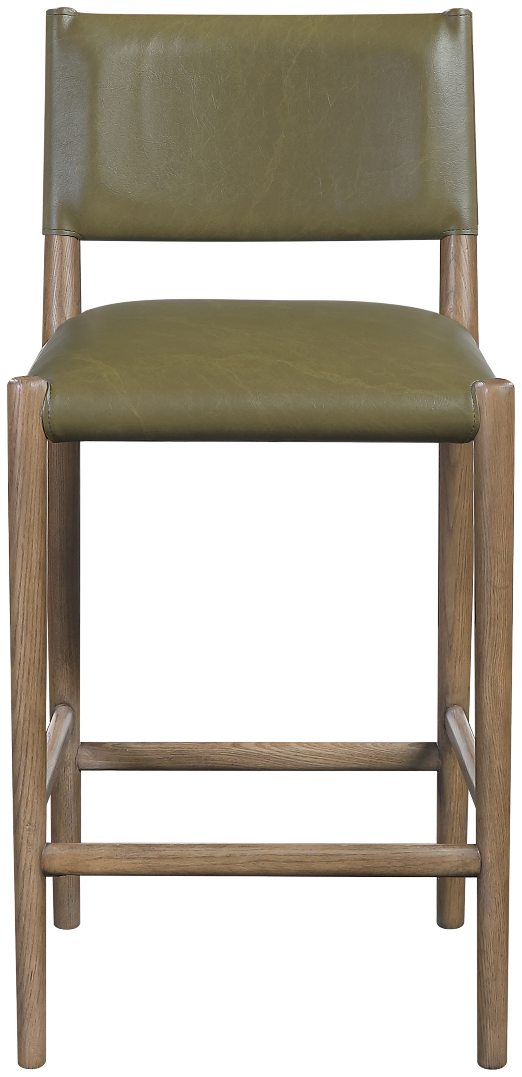 Andie - Vegan Leather Upholstered Counter Stool - Olive