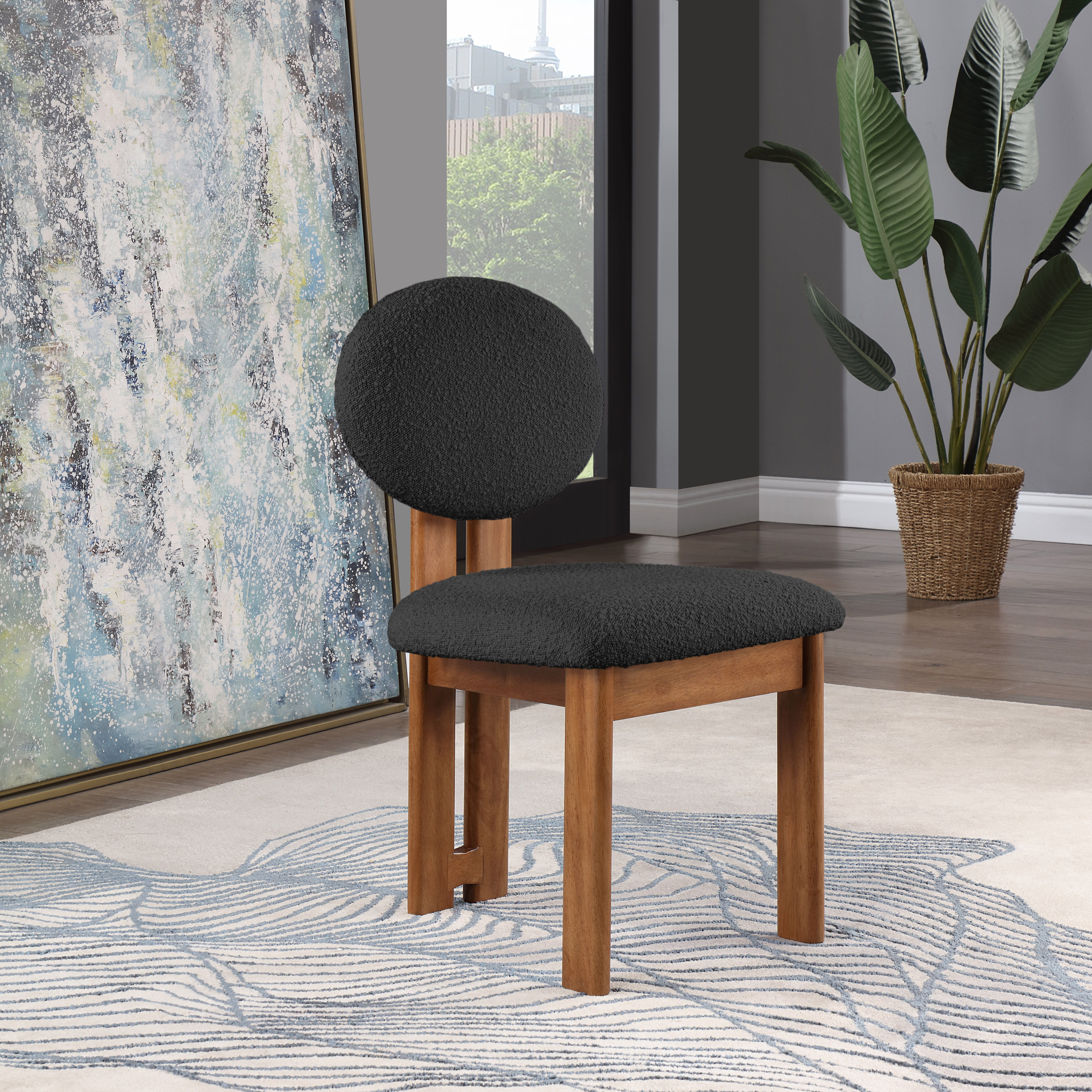 Napa - Dining Chair With Brown Legs (Set of 2) - Black