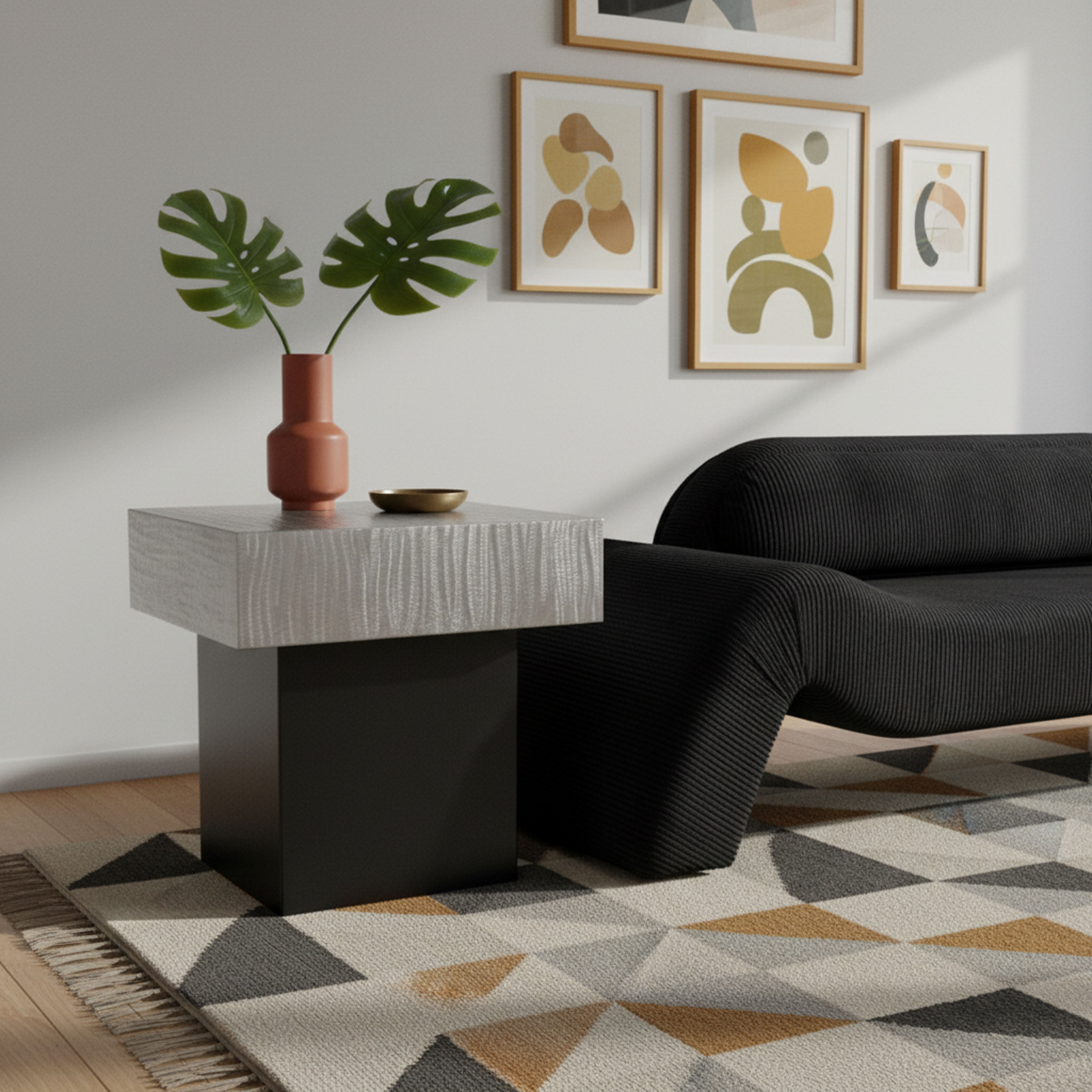 Palladium - End Table - Silver