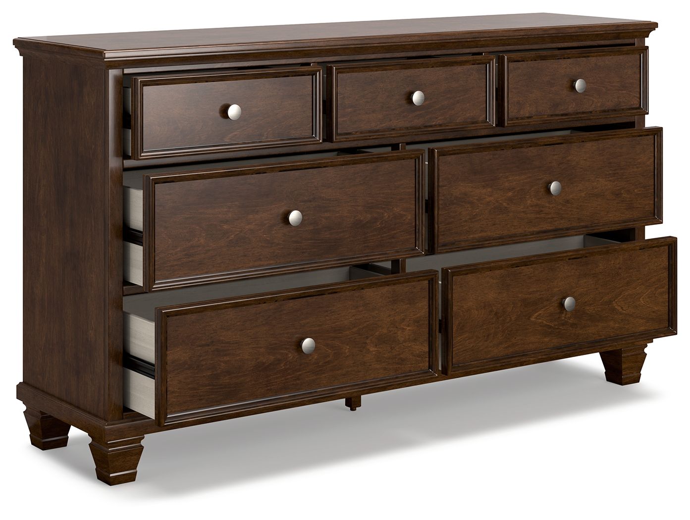 Ashley Furniture Danabrin - 6 Pc. - Dresser, Mirror, Chest, Queen Panel Bed - Brown - Image 6