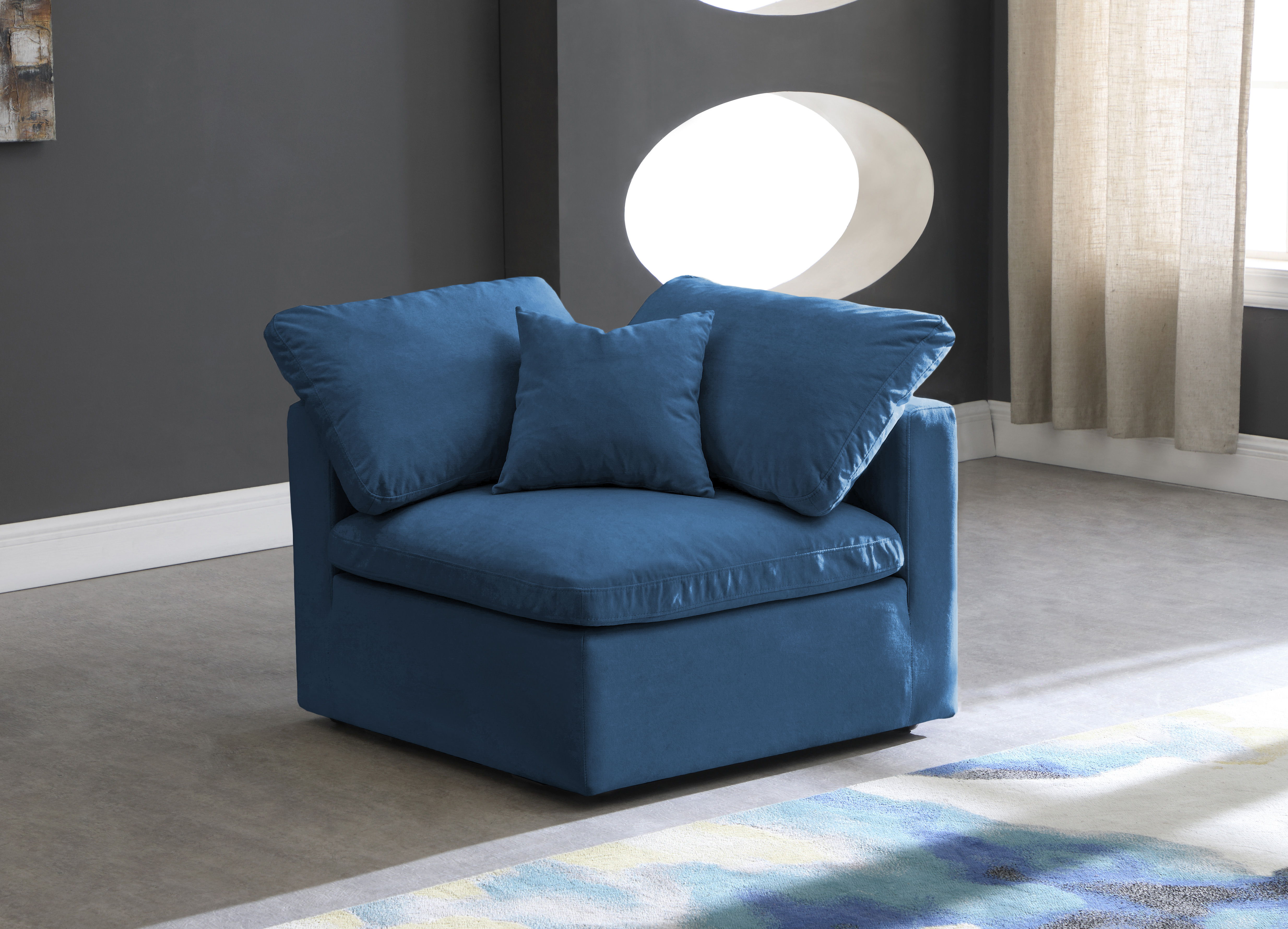 Plush - Corner Chair - Navy