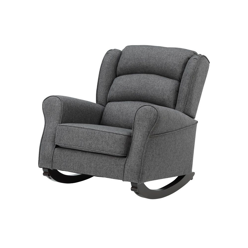 Fabien - Rocking Chair - Gray Fabric, dark gray, view 6