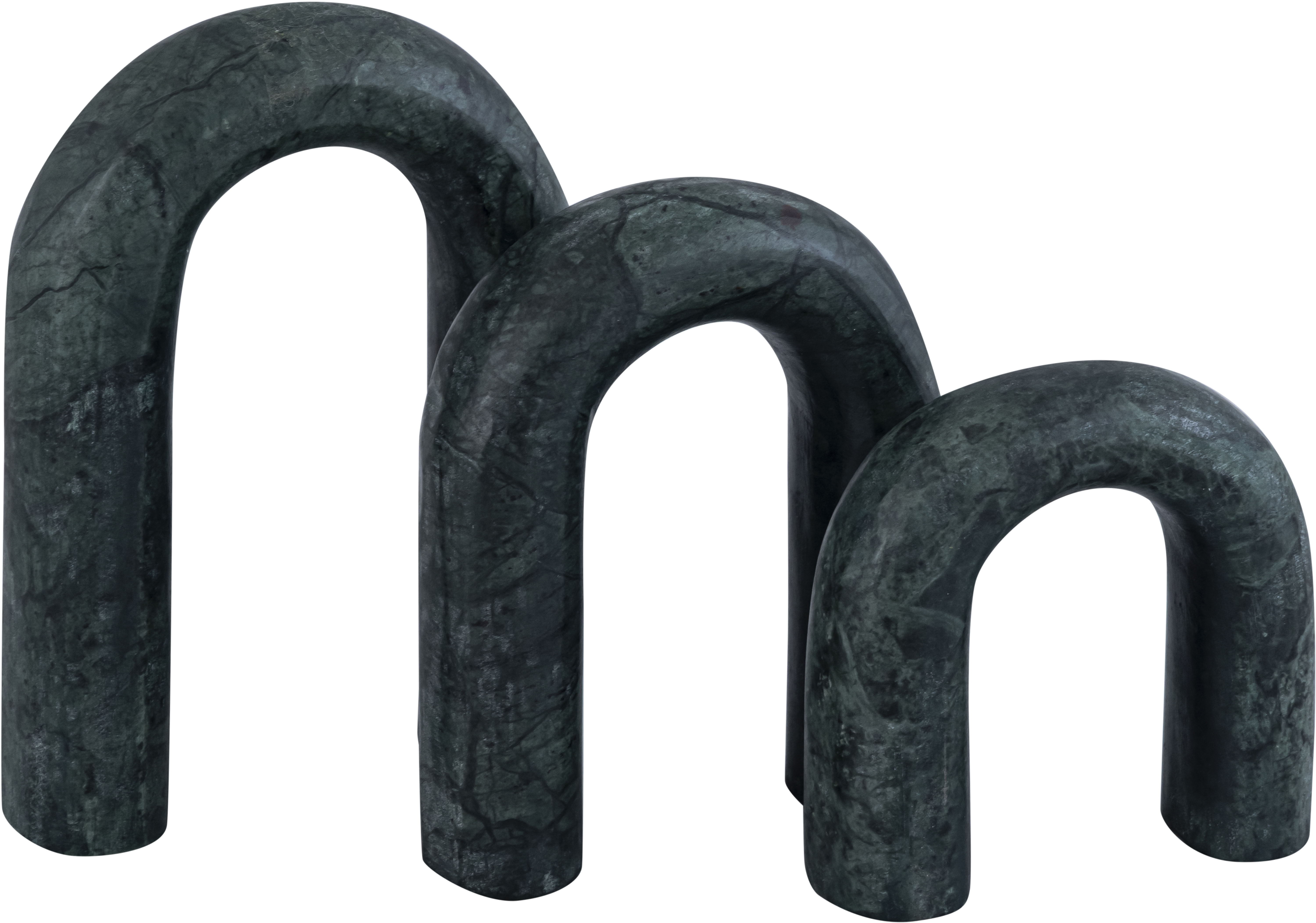 Arco - 3 Piece Marble Decorative Object - Green
