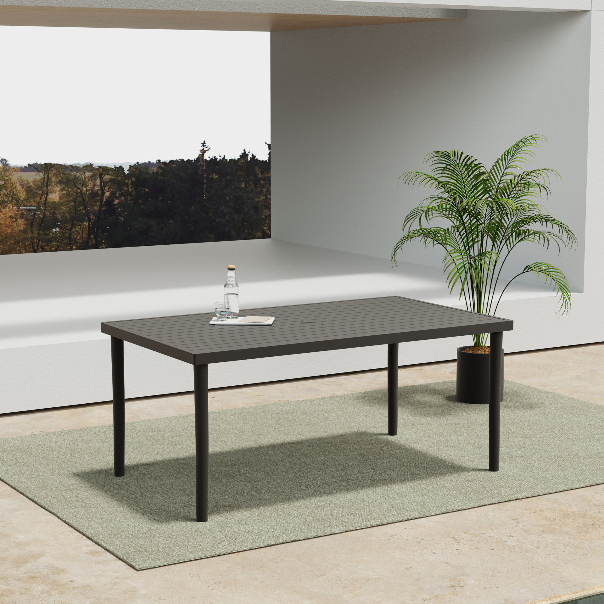 Moana - Patio Dining Table - Dark Brown, dark brown, view 4