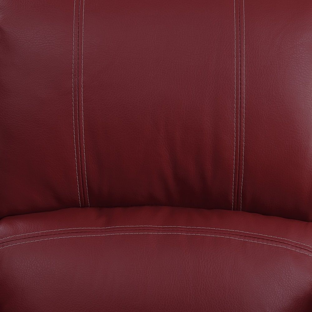 Zuriel - Motion Rocker Recliner - Red Synthetic Leather, red, view 5