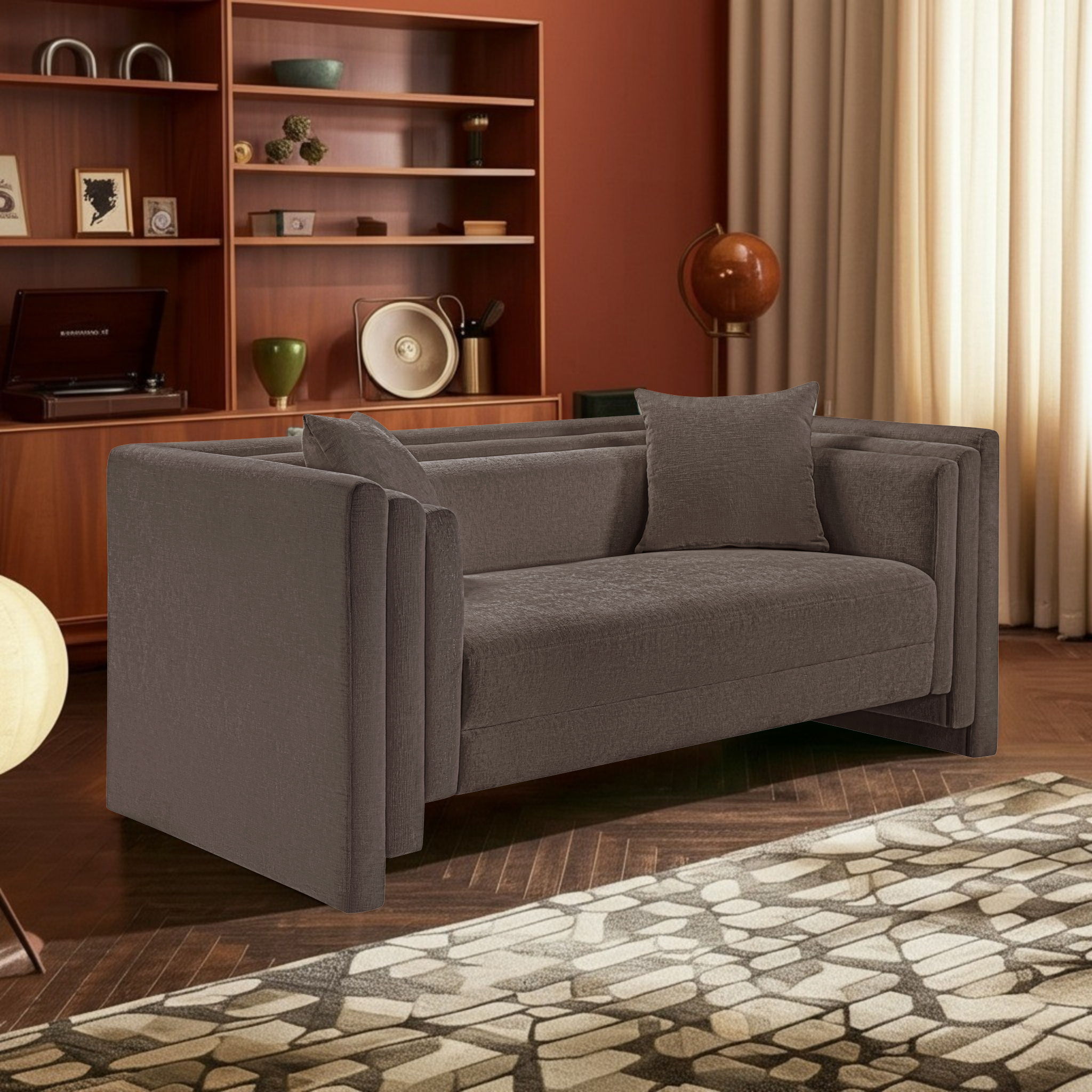 Everett - Loveseat - Brown