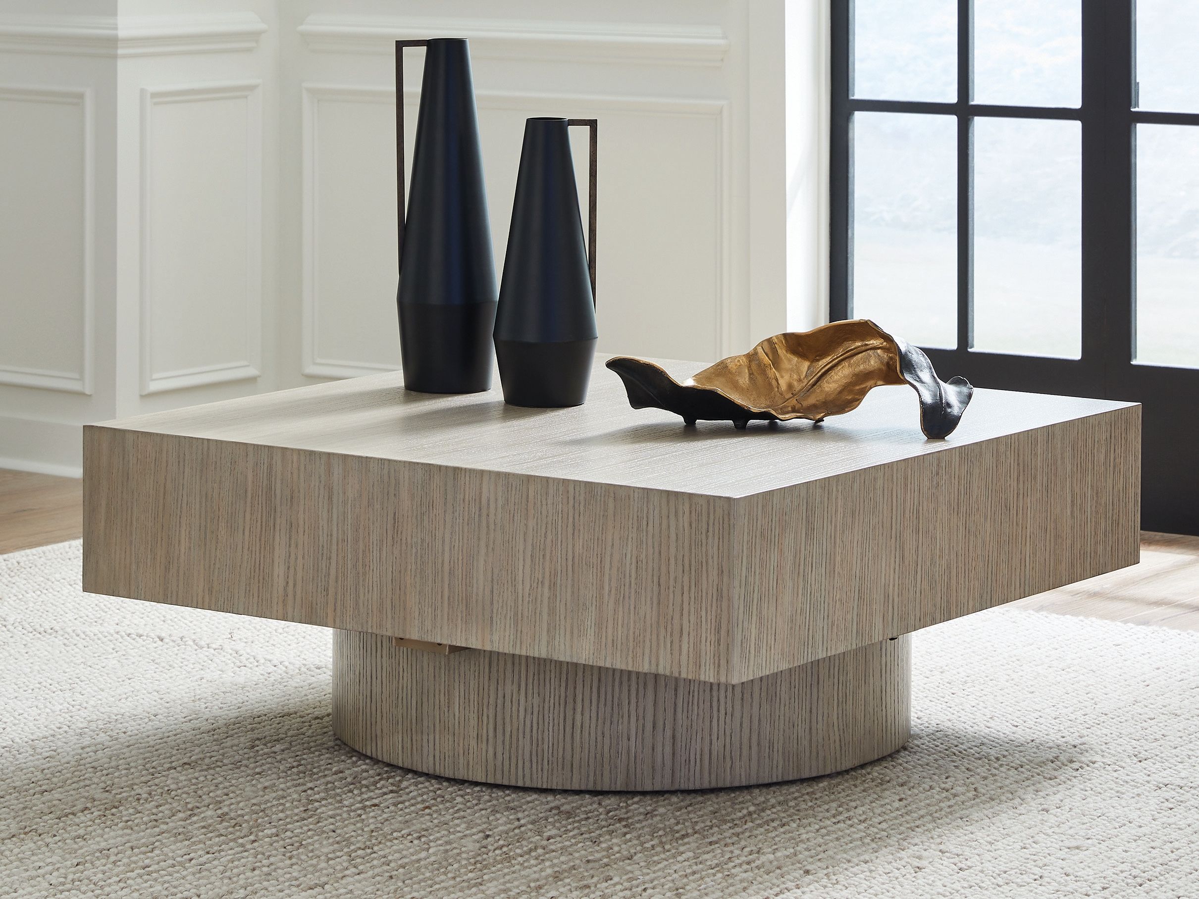 Ashley Furniture Jorielyn - Square Cocktail Table - Light Grayish Brown - Image 2
