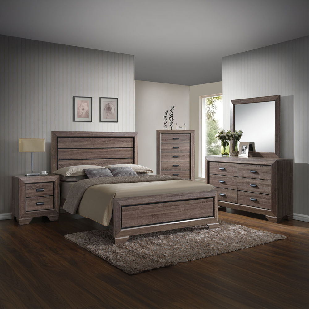 Lyndon - Mirror - Weathered Gray Grain, dark brown, view 4