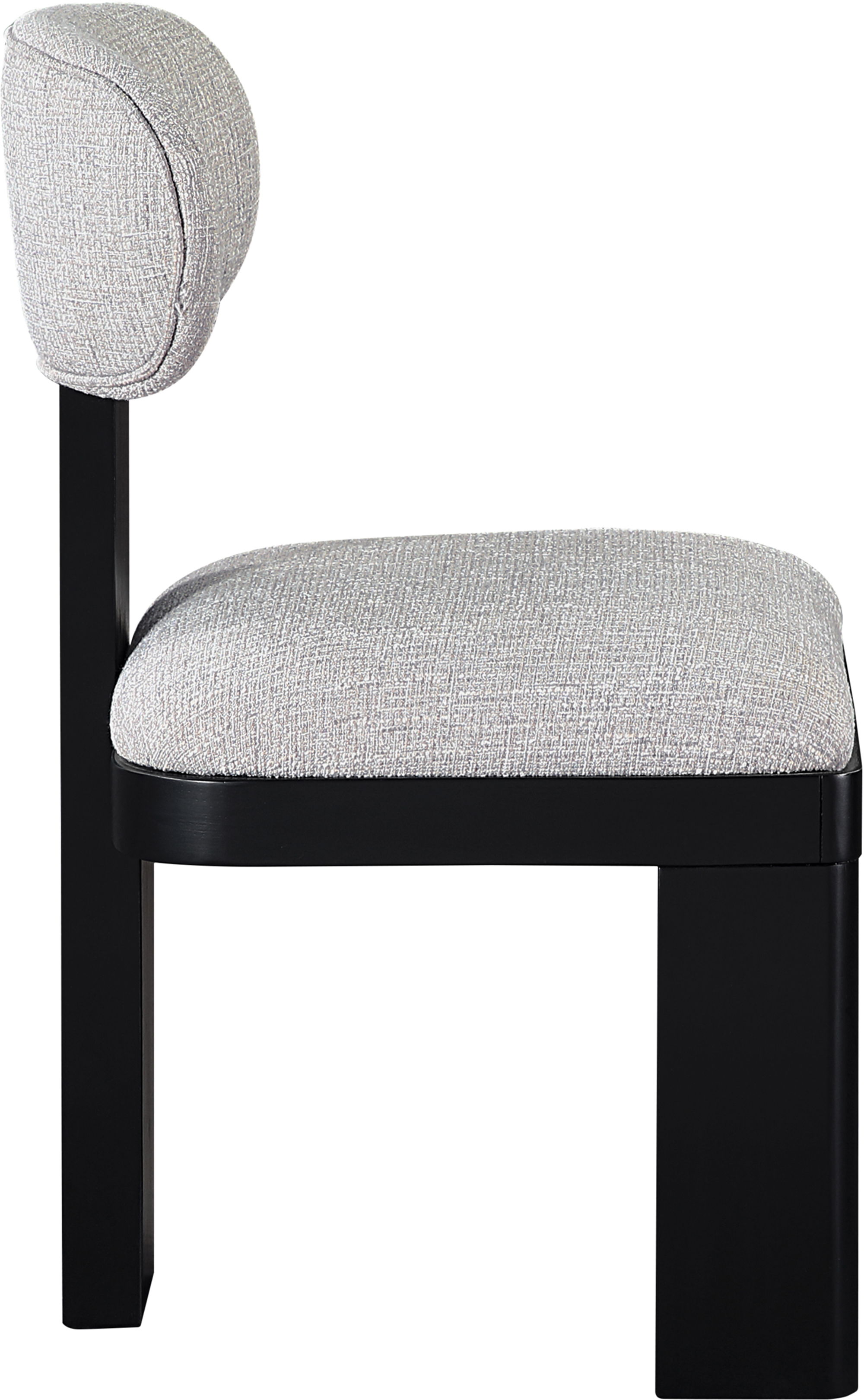 Timbra - Linen Textured Fabric Upholstered Dining Chair (Set of 2) - Gray