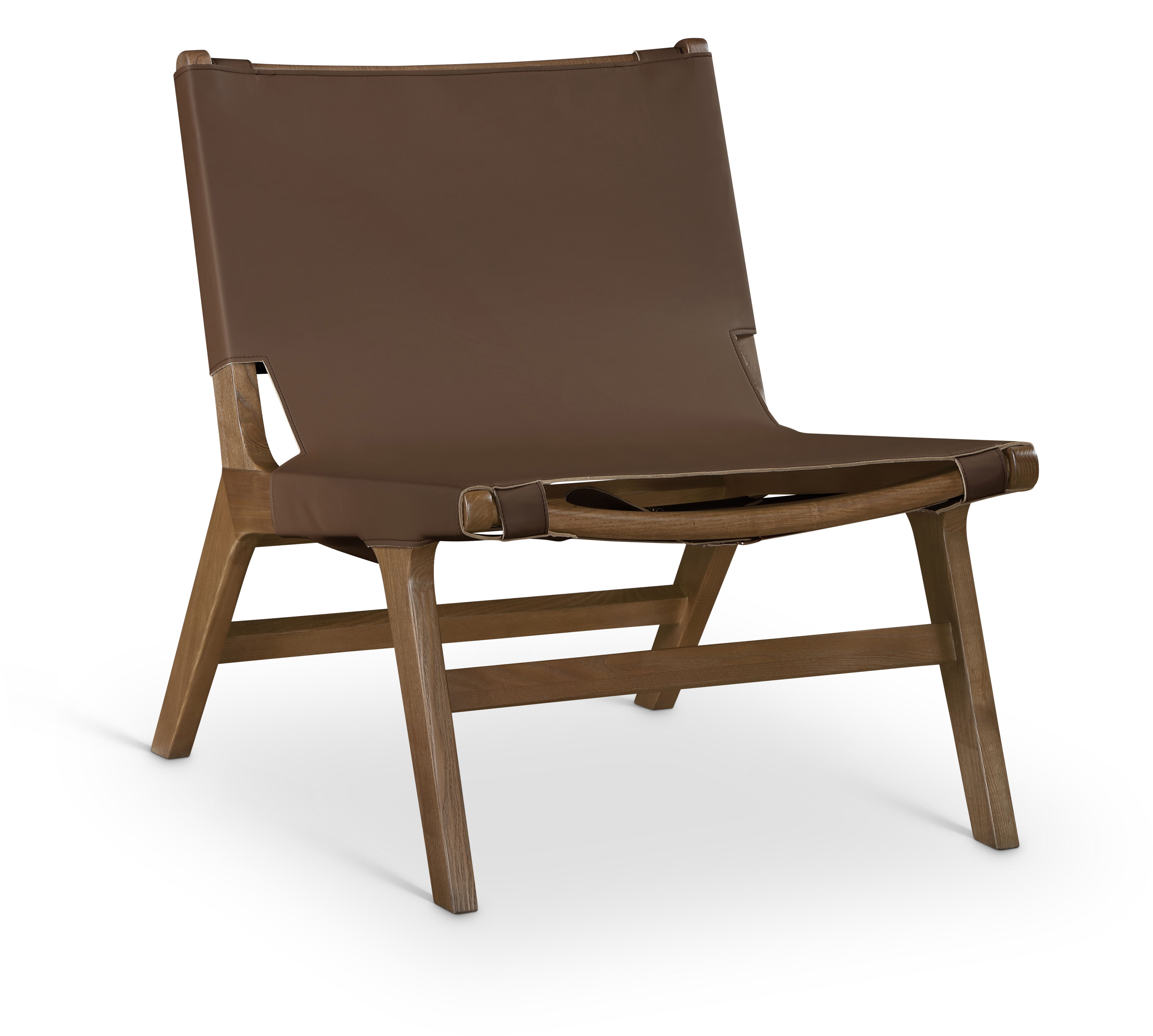 Rawlins - Vegan Leather Upholstered Accent Chair - Brown