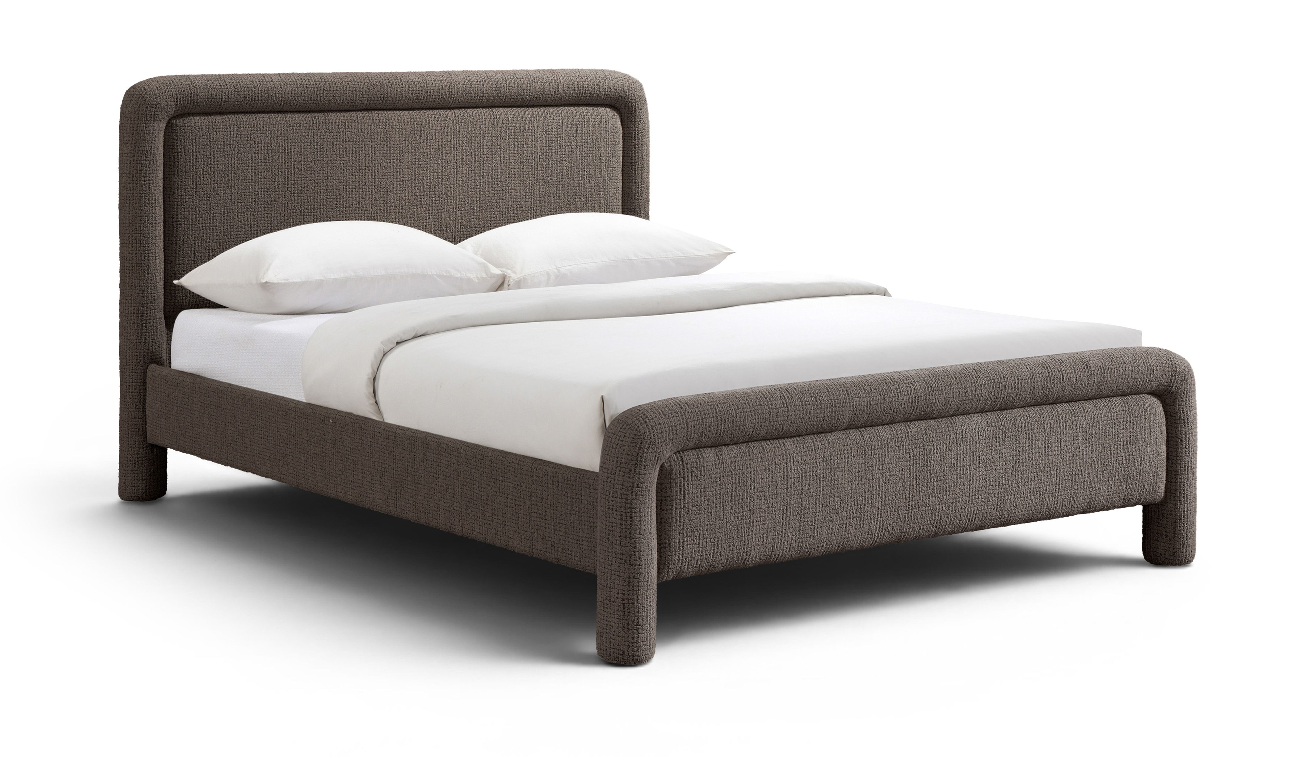 Baylor - Fabric With Interwoven Chenille Upholstered Queen Bed - Brown