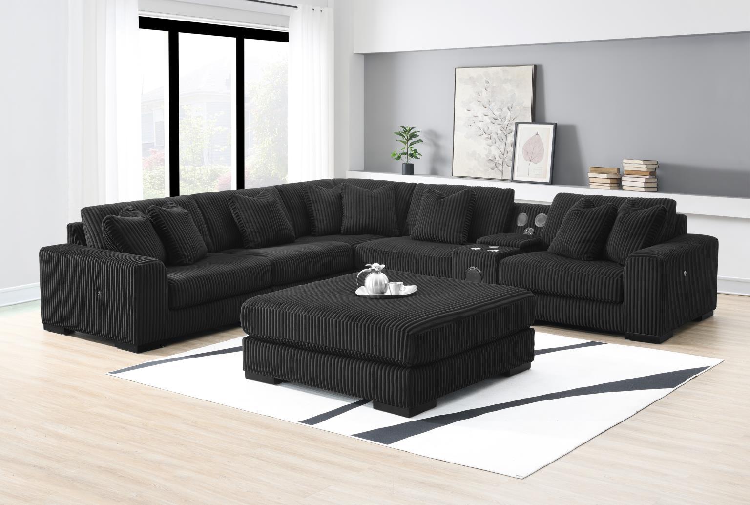 U242 - Corner Chaise - Black