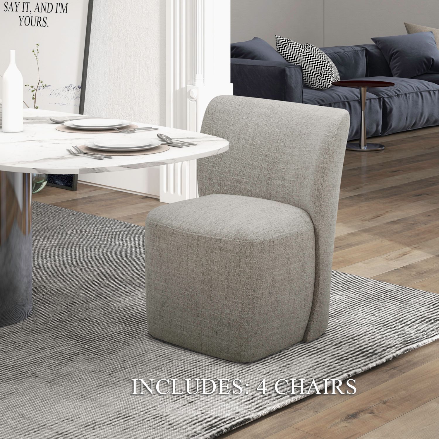 Accent Dining - Accent Dining Chairs (Set of 4) - Truffle Image