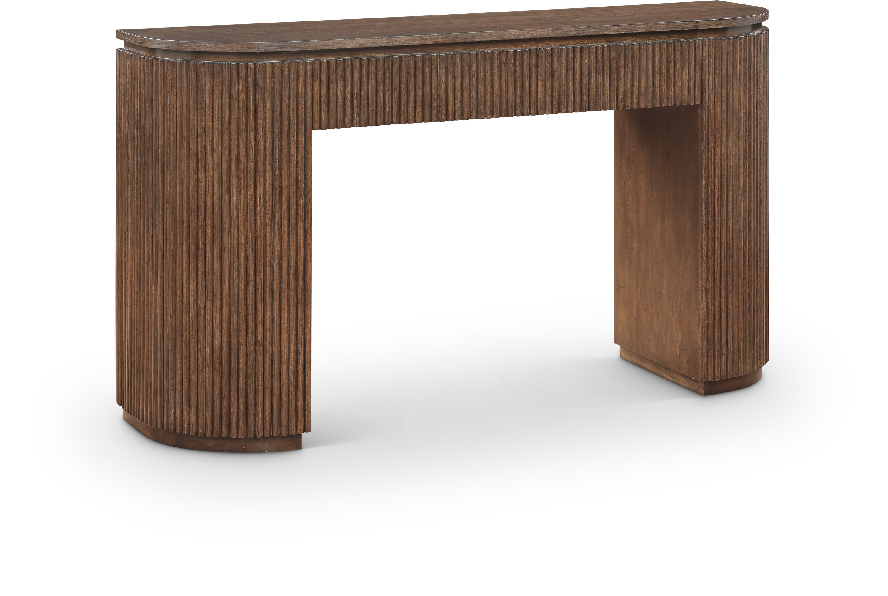 Astrid - Solid Wood And Oak Veneer Console Table - Brown