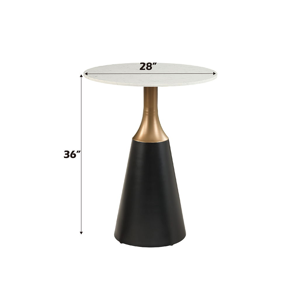 Jaramillo - Counter Height Table - Natural Marble Top & Black, black, view 5