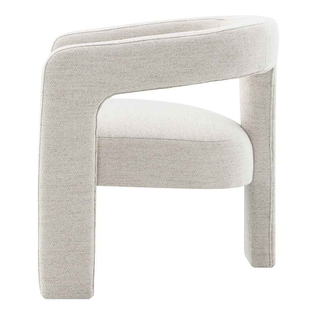 Lomas - Side Chair (Set of 2) - Beige Boucle, white, view 3