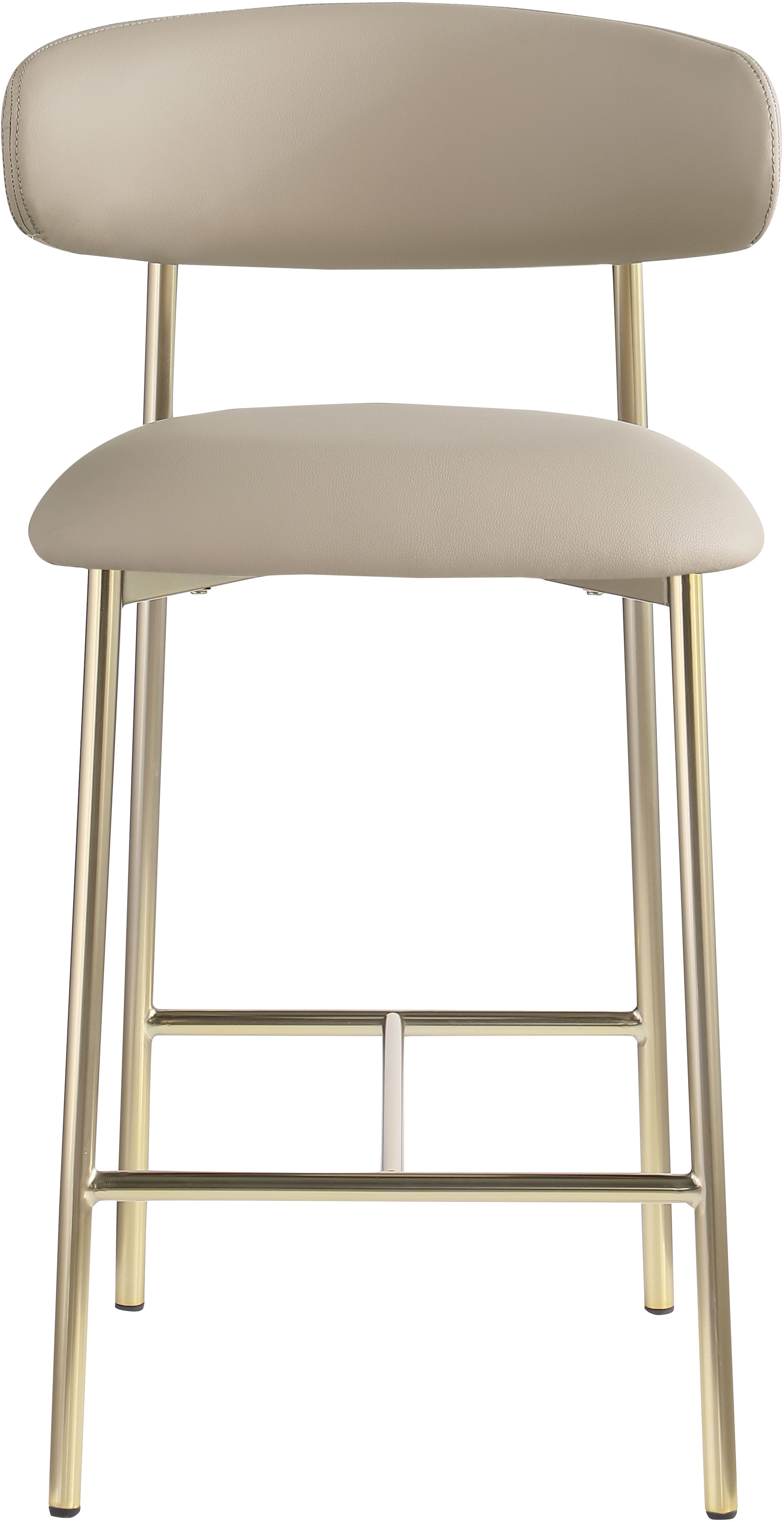 Lupita - Faux Leather Counter Stool (Set of 2) - Taupe