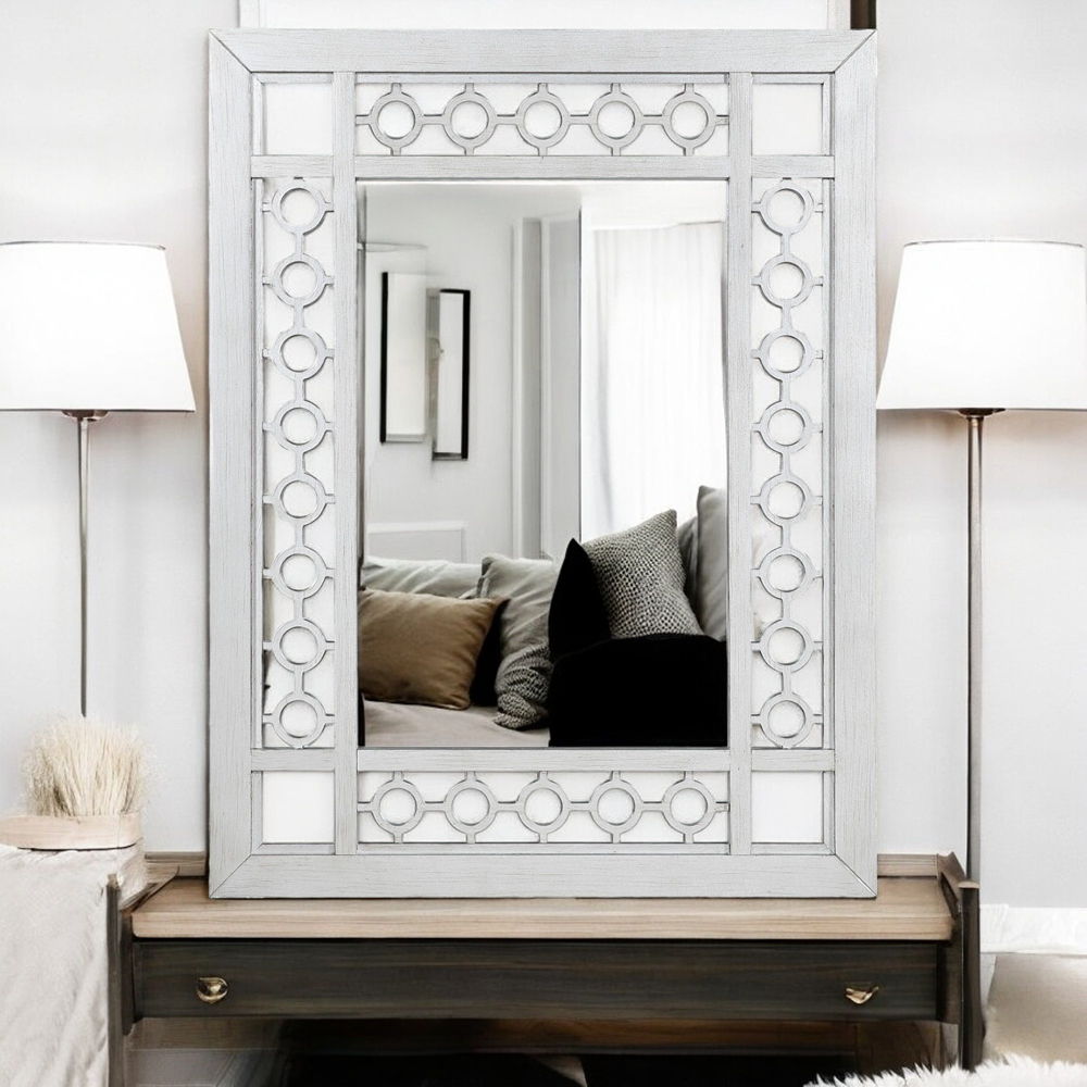 Varian - Mirror - Mirrored & Antique Platinum, silver, view 4