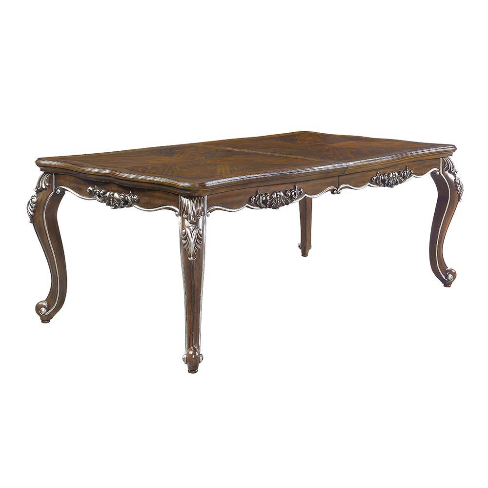 Latisha - Dining Table - Antique Oak, dark brown