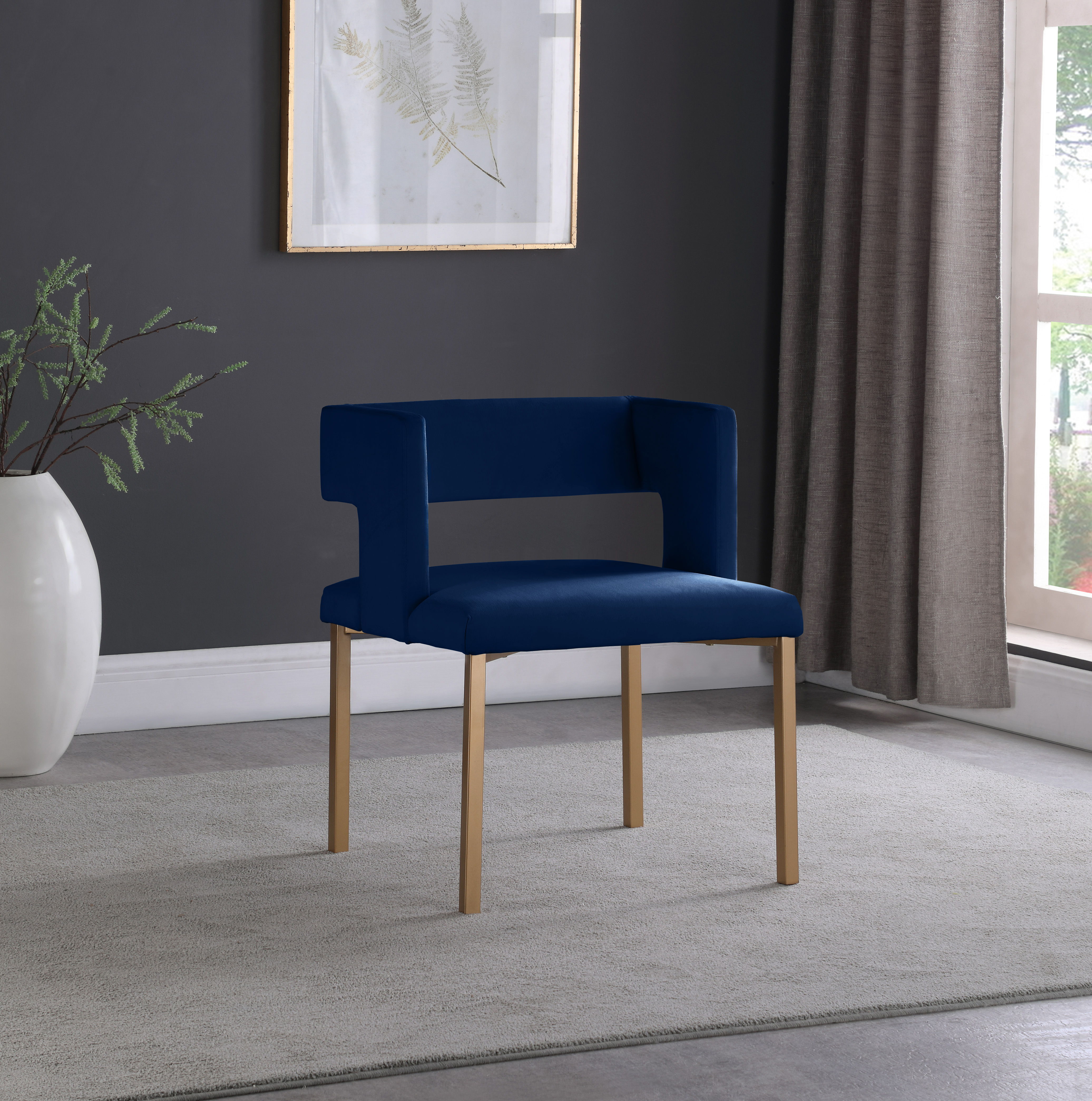Caleb - Dining Chair (Set of 2) - Navy