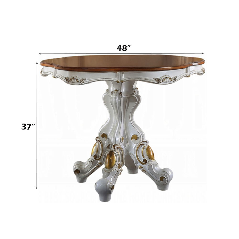 Picardy - Counter Height Table - Antique Pearl & Cherry Oak, white, view 3