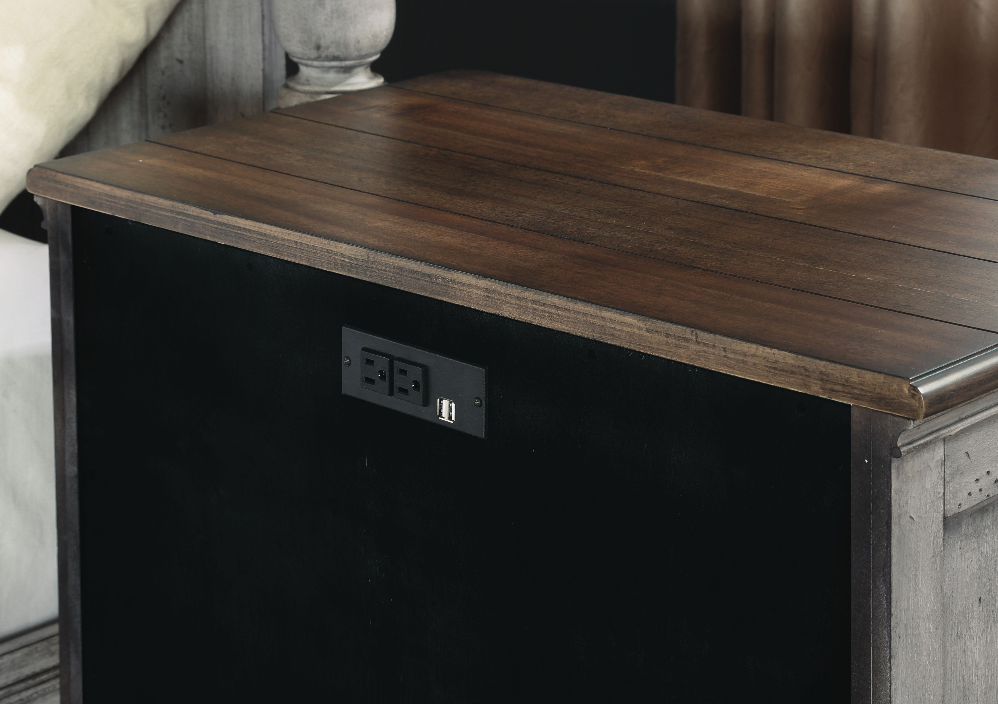 Plymouth - Nightstand - Gray, gray, view 8