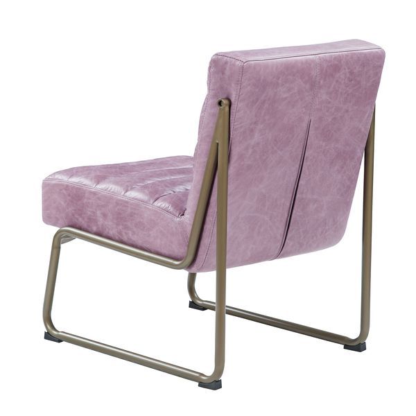 Loria - Accent Chair - Wisteria Top Grain Leather, pink, view 3