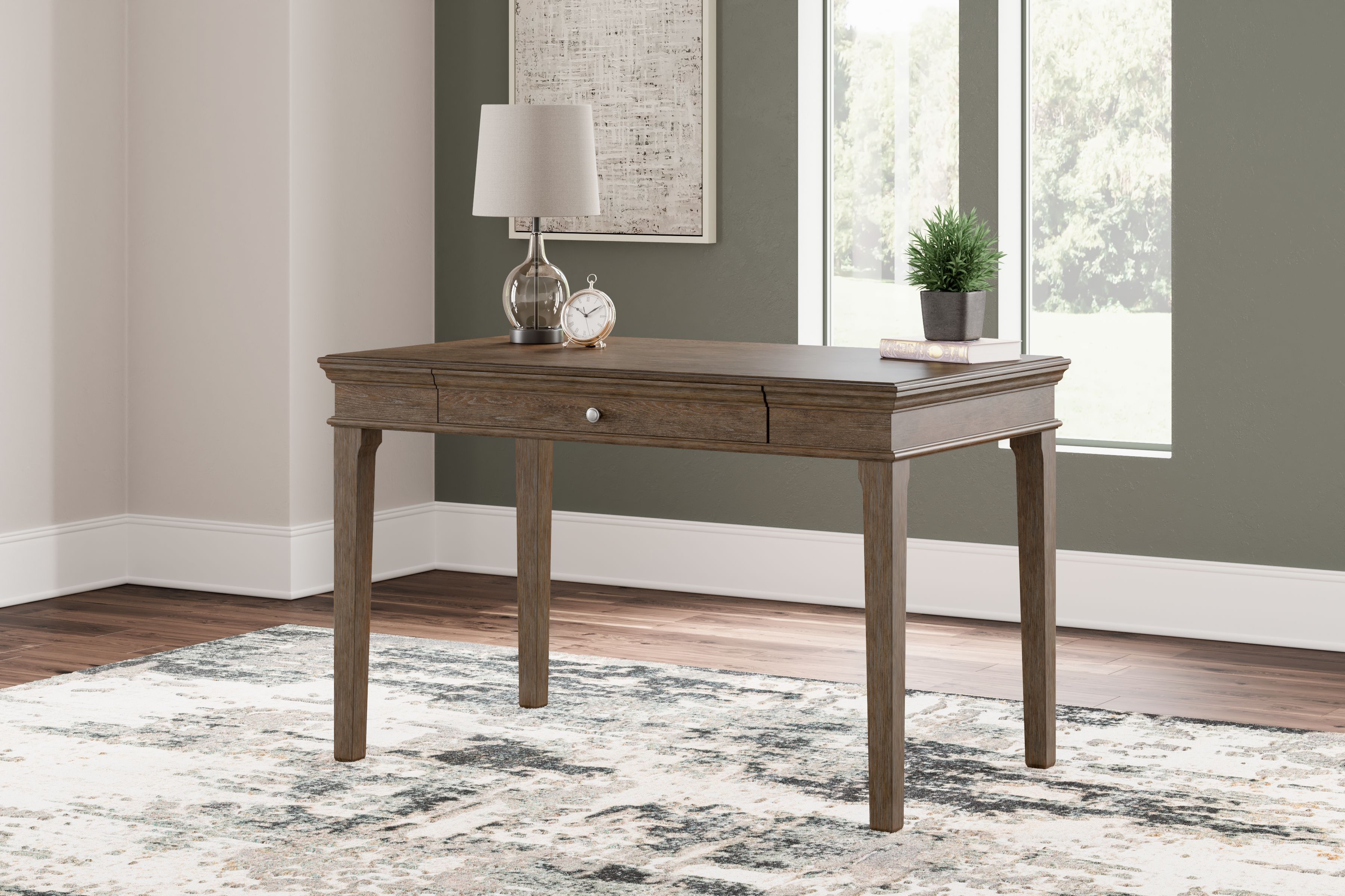 Ashley Janismore Home Office Small Leg Desk - Weathered Gray