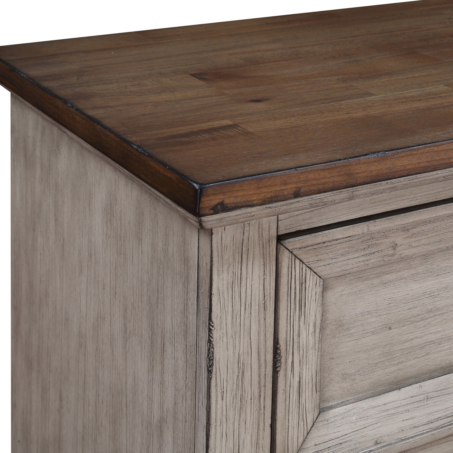 Mariana - Nightstand With USB - Vintage Creme, gray, view 6