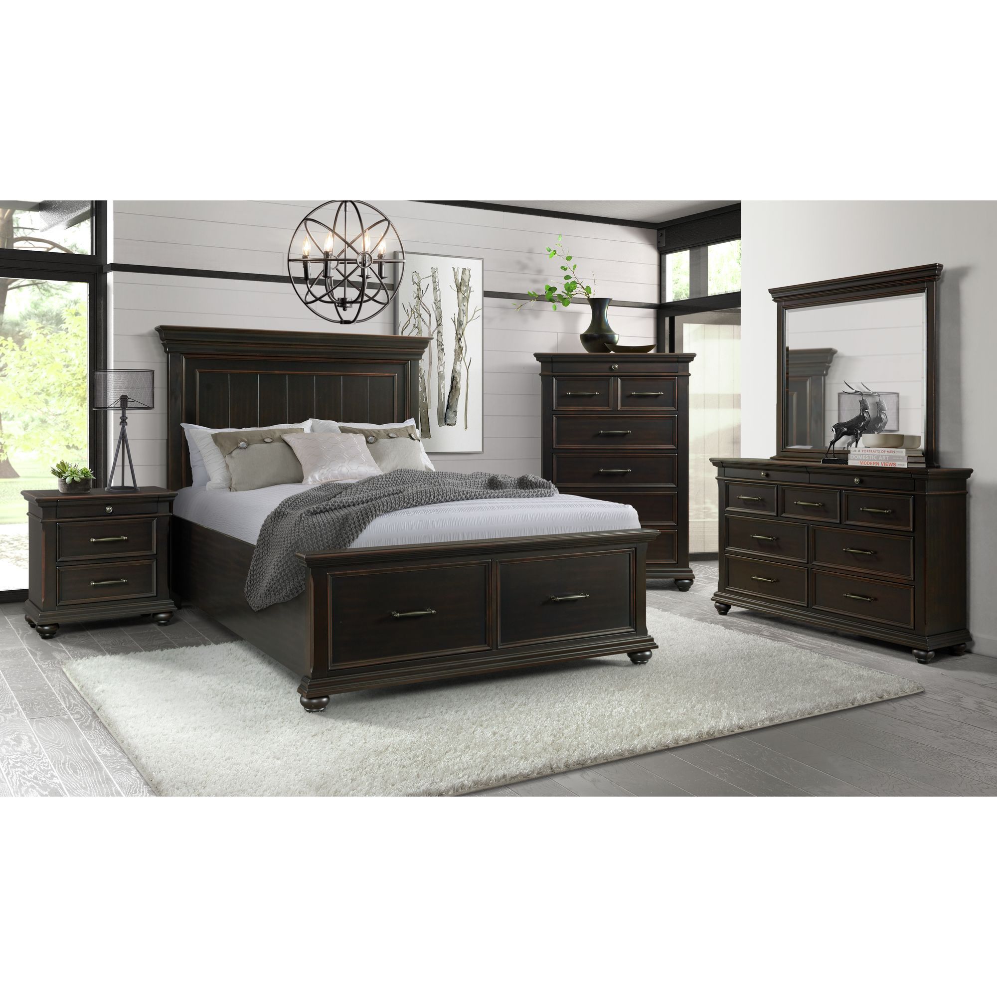 Slater - 3-Drawer Nightstand With USB Ports - Black