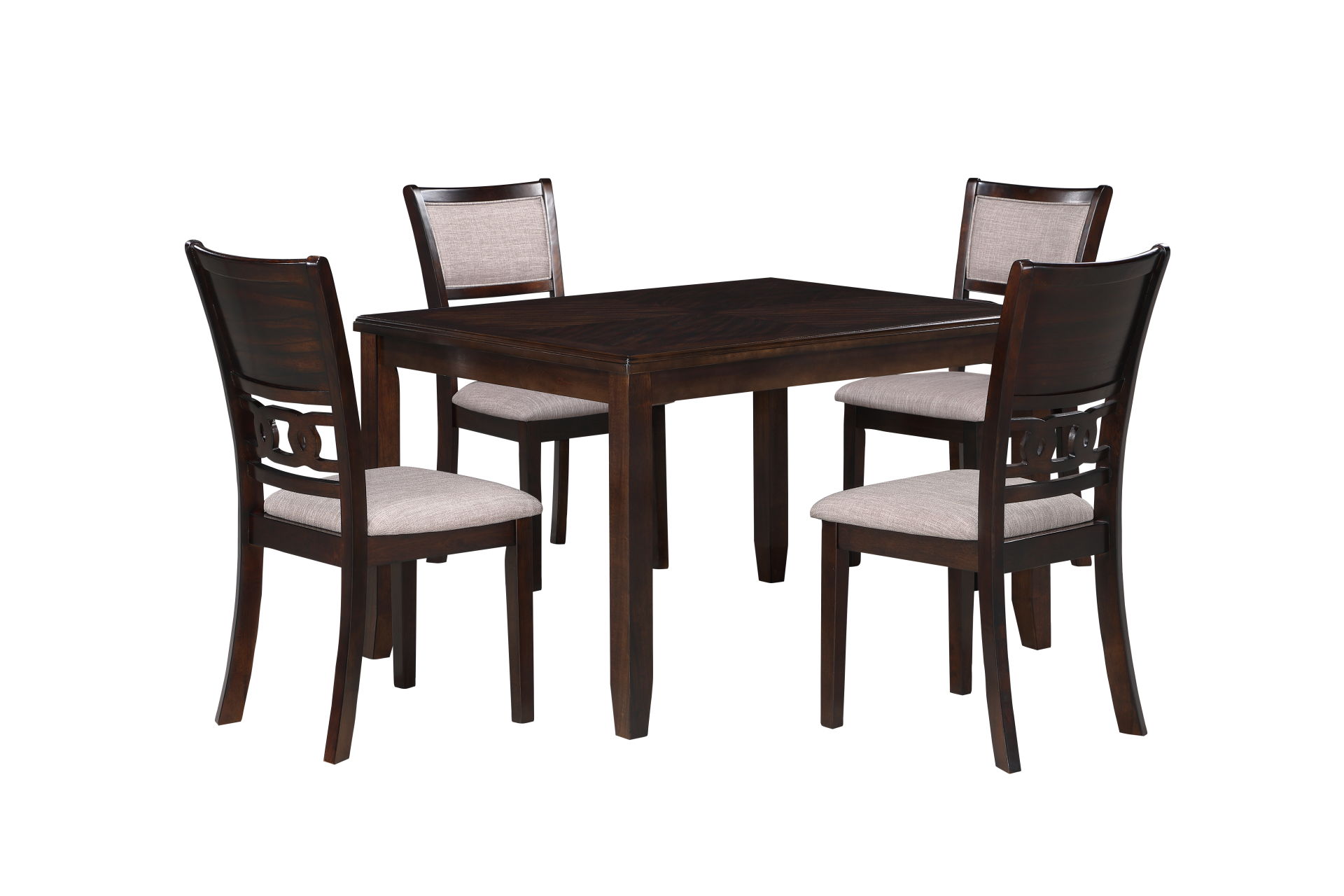 Gia - 5 Piece Rectangle Dining Set (Table & 4 Chairs) - Cherry