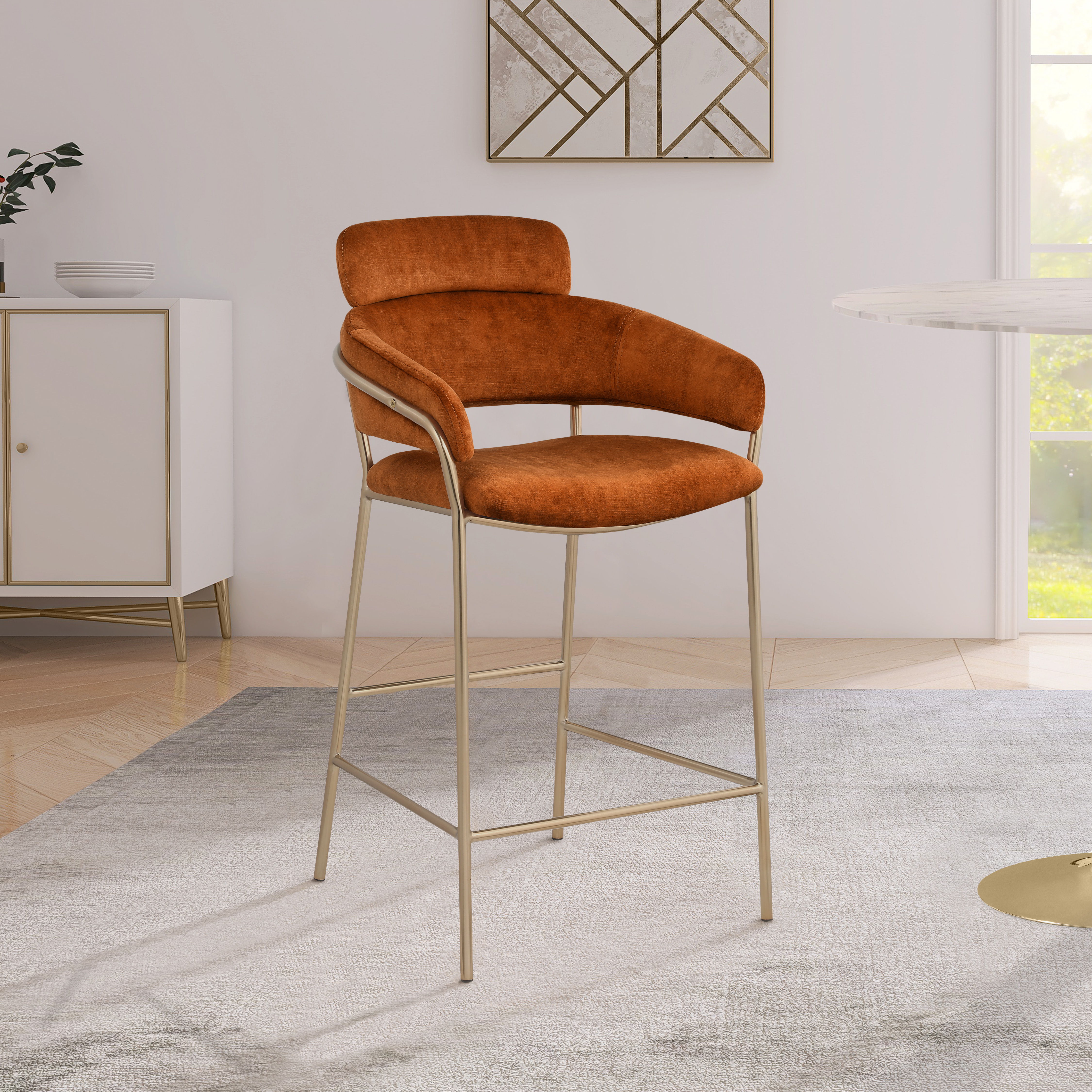 Yara - Counter Stool - Cognac