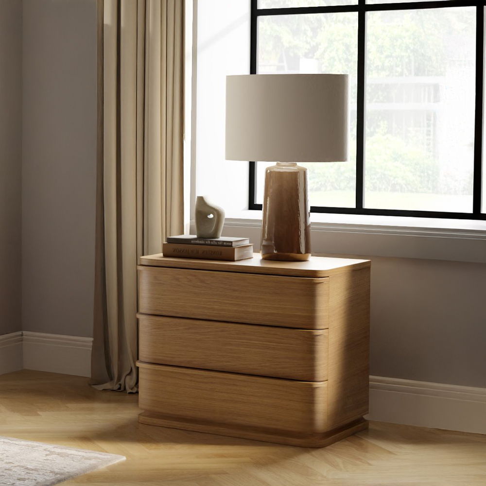 Zoey - Nightstand - Oak, light brown