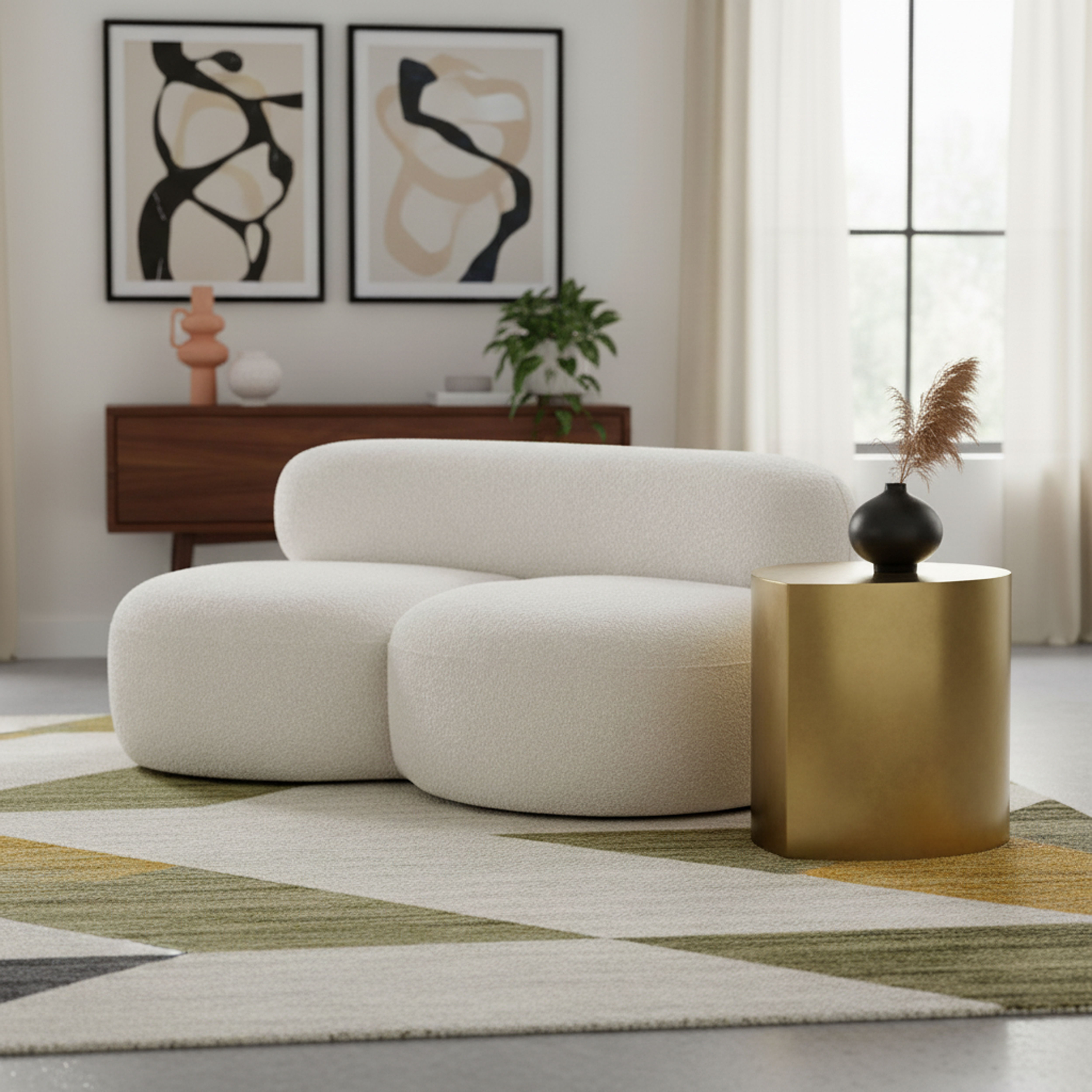 Venti - Loveseat - Cream